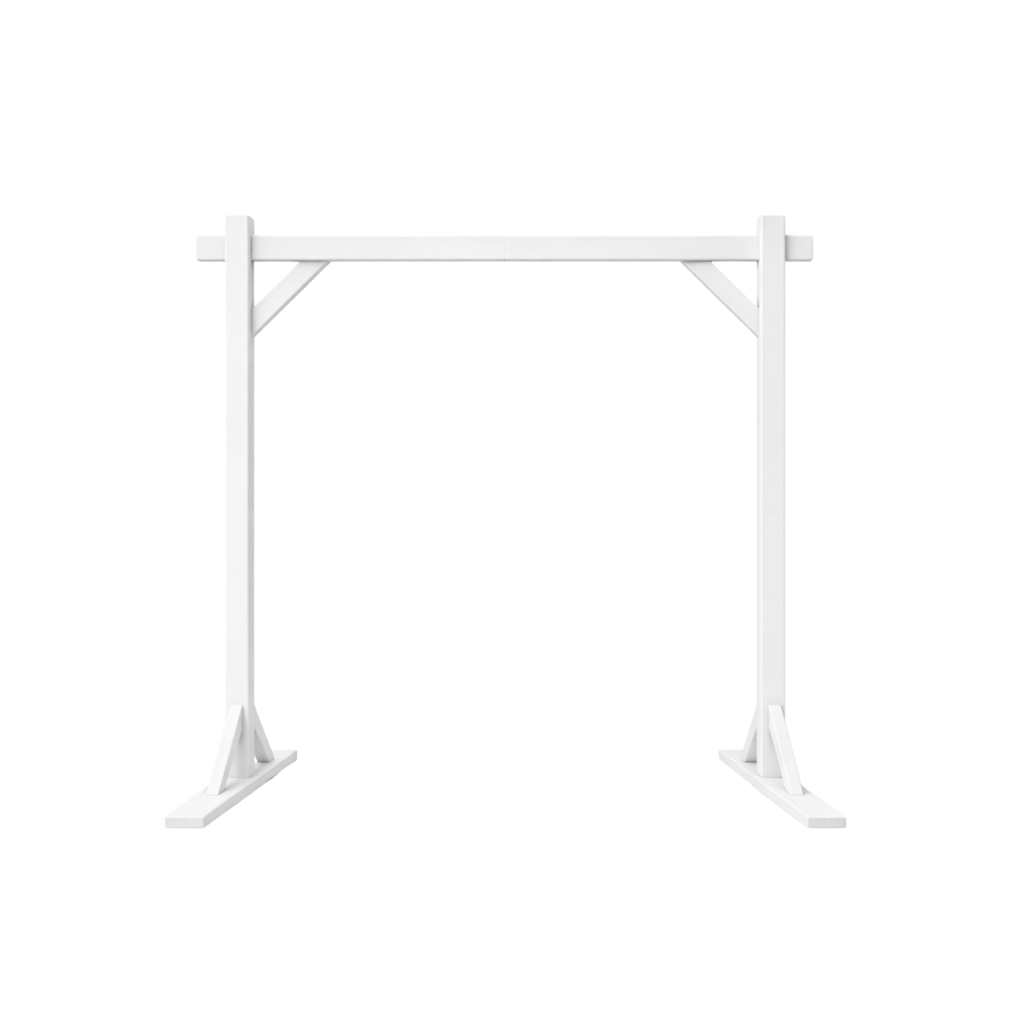 2-Post White Wooden Arbor