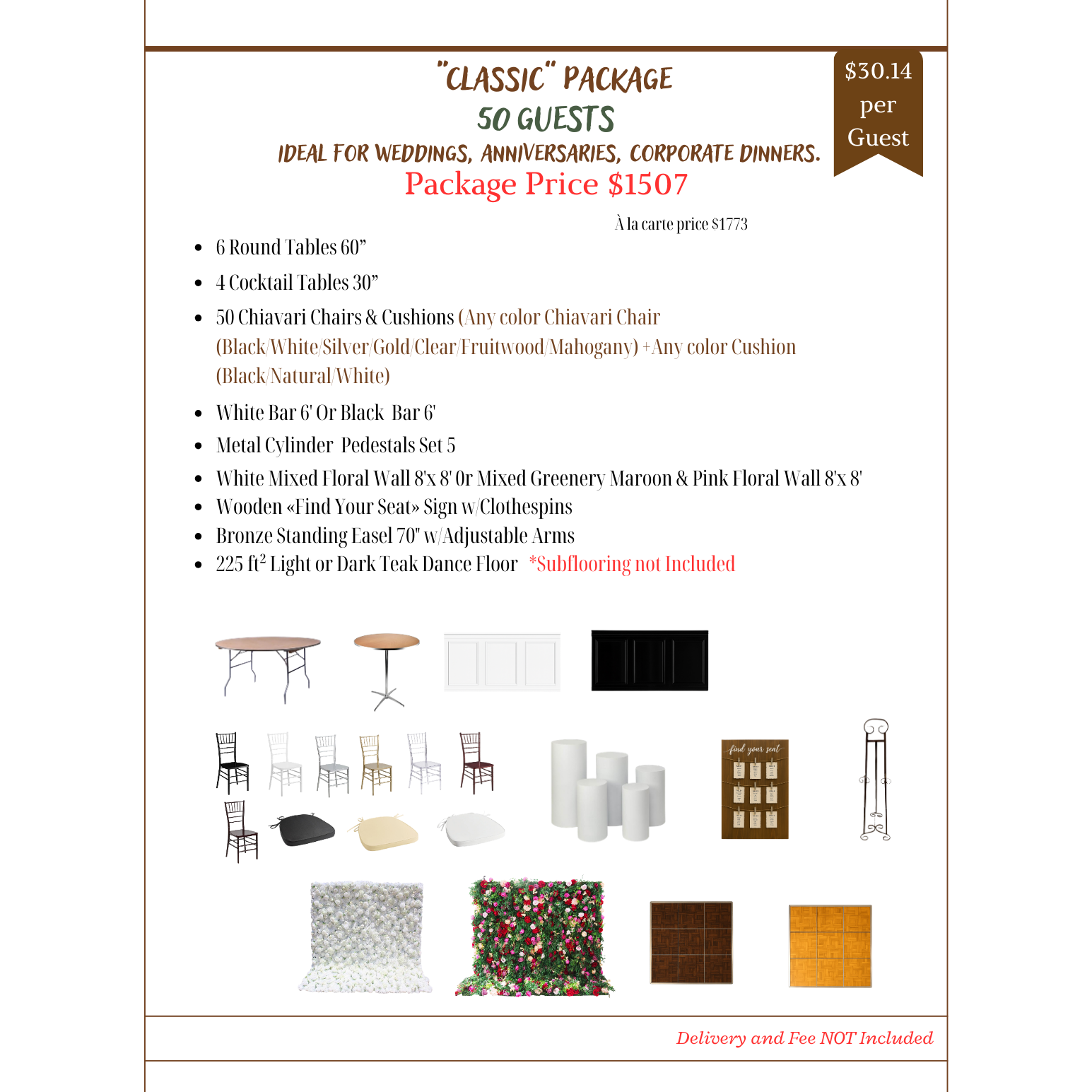 "Classic" Package - 50 guests