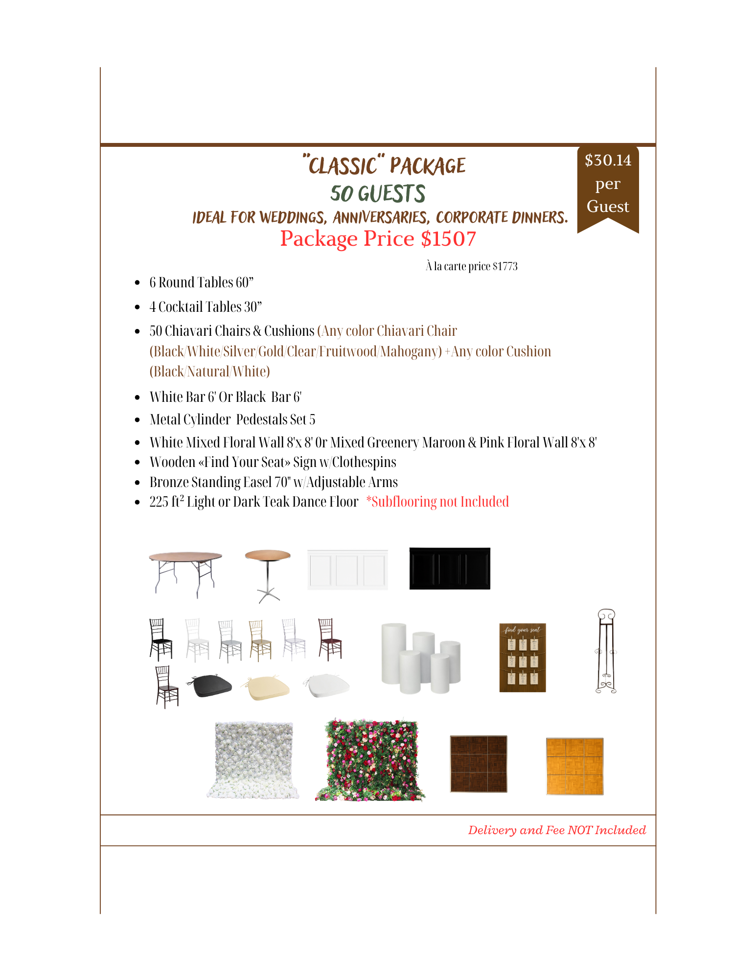 "Classic" Package - 50 guests