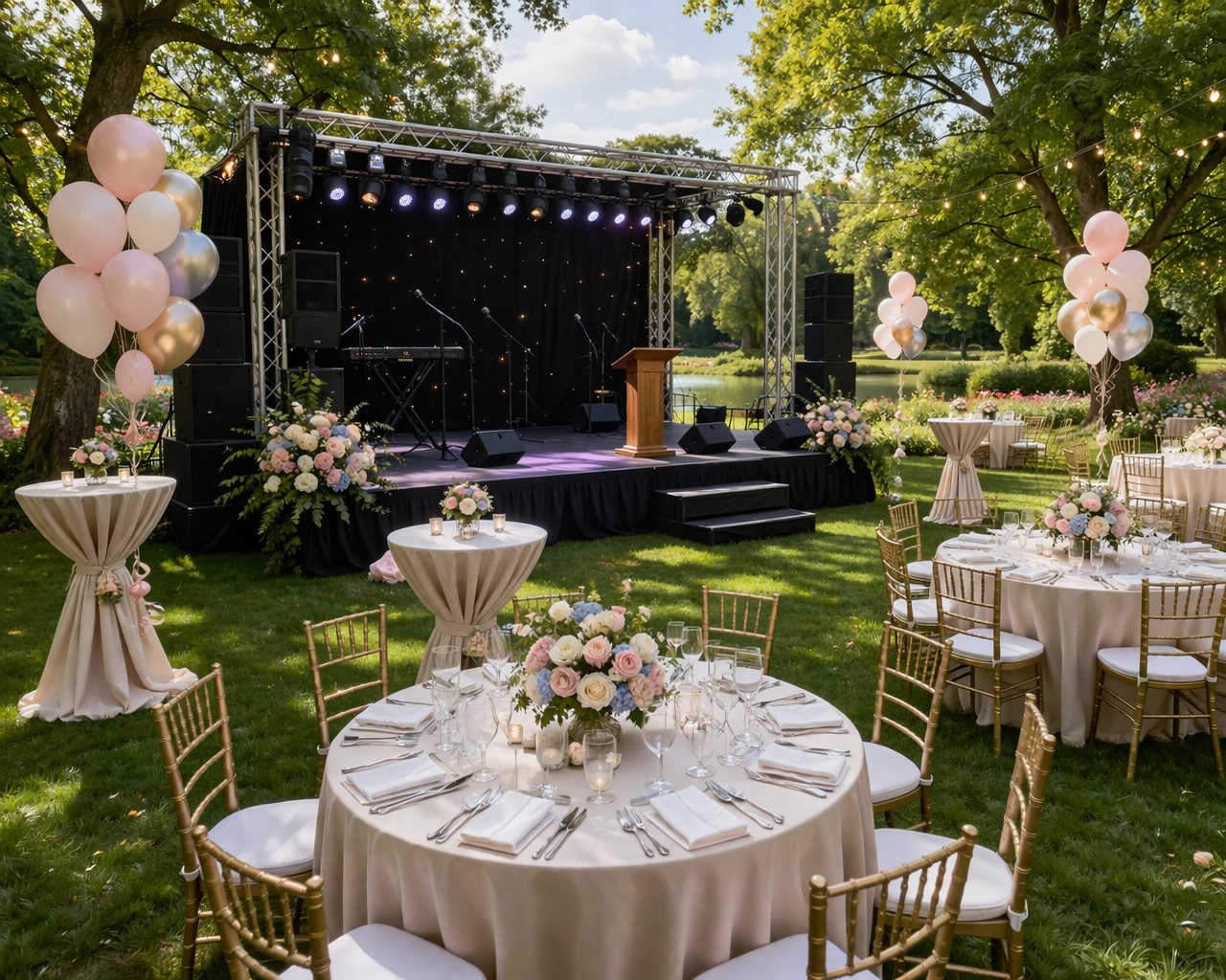 Portable Stage Unit 4'x8' Available in multiple sizes to fit your event layout