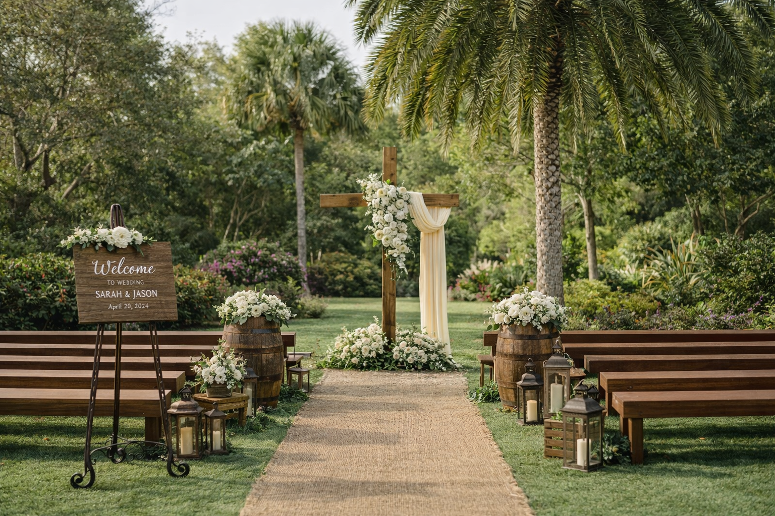 Ceremony Wooden Cross 7'