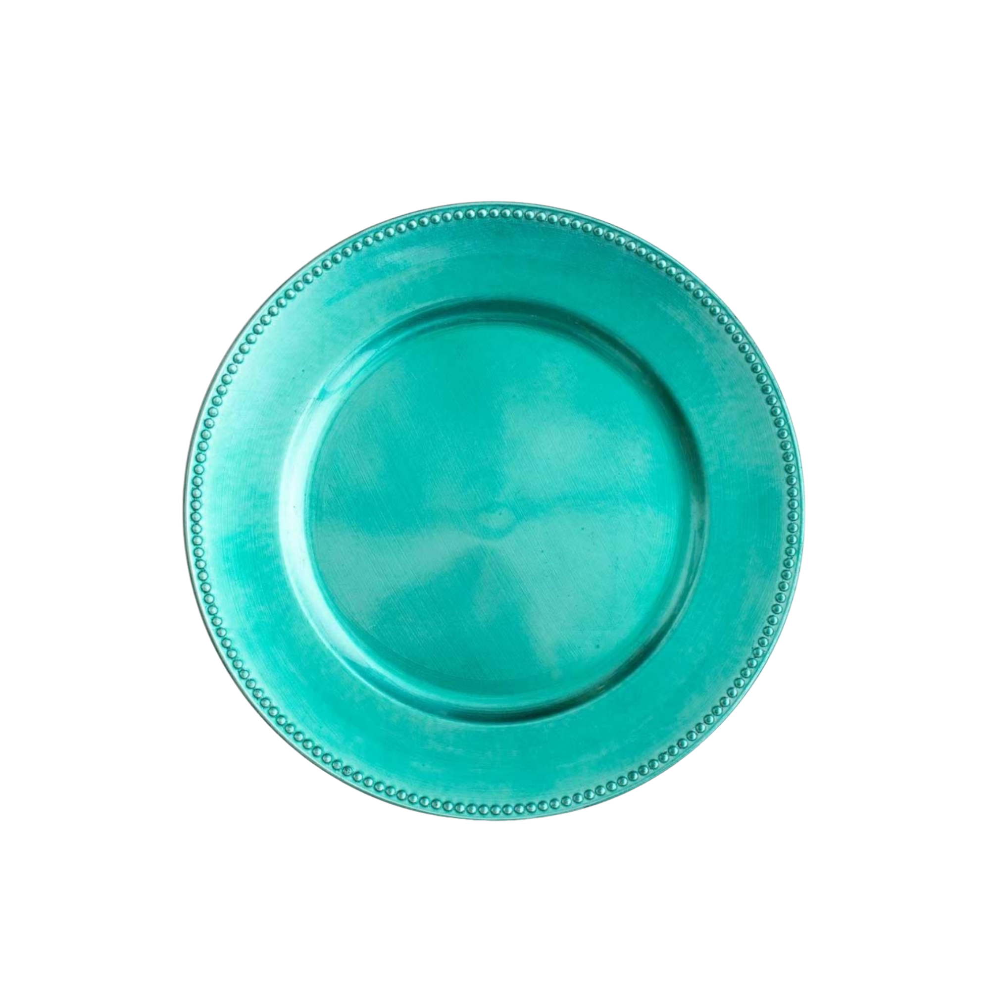 Acrylic Aqua Beaded Charger Plate 13"