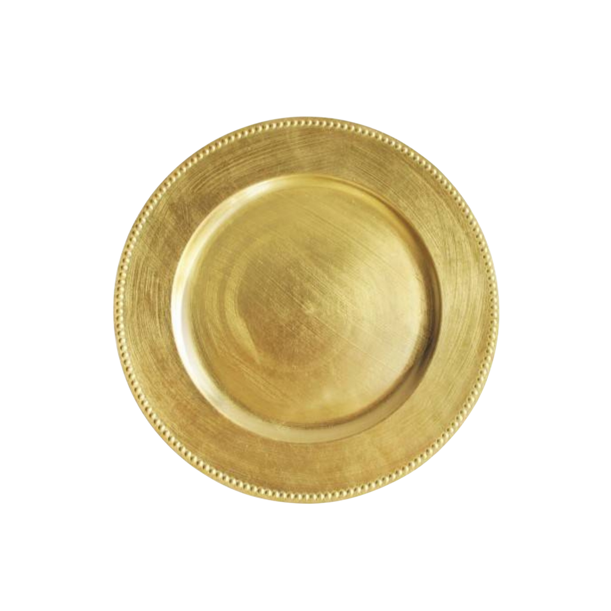 Acrylic Gold Charger Plate Beaded 13"