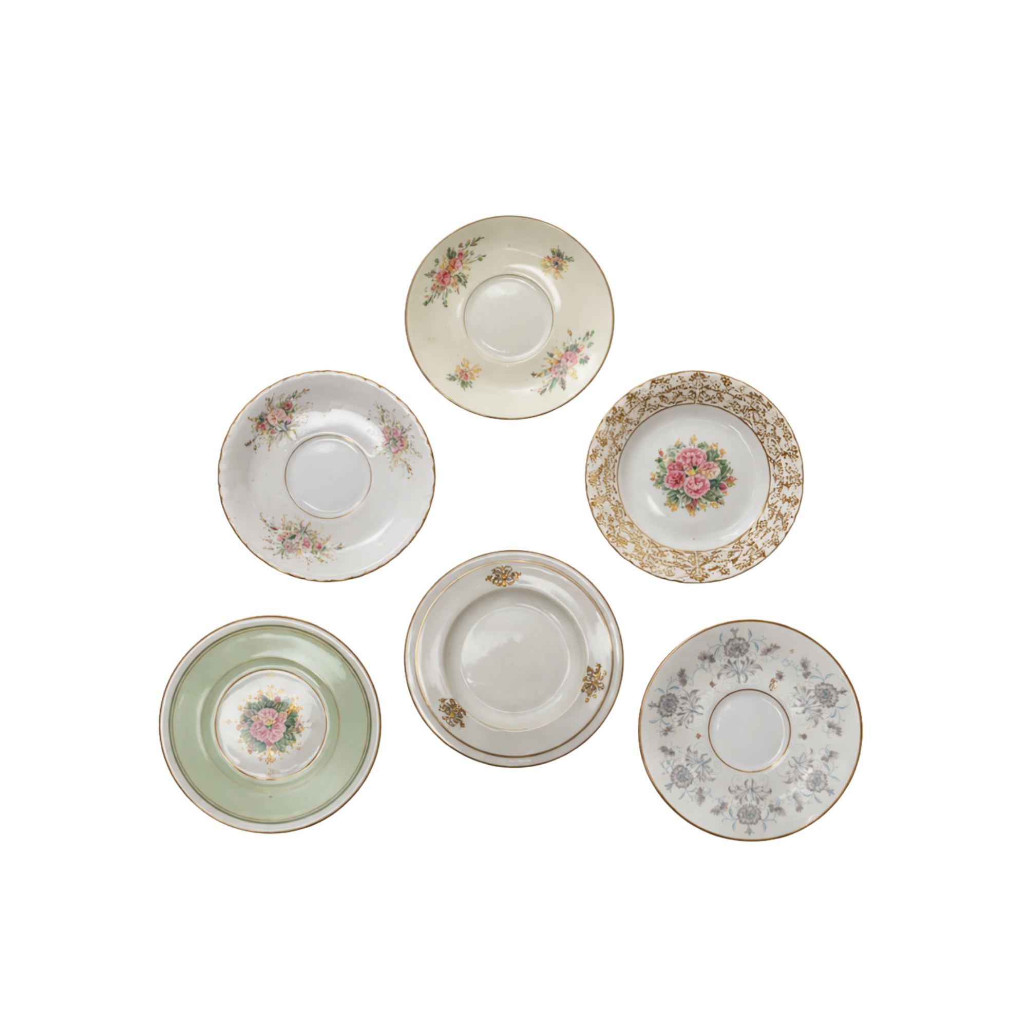 Assorted  Vintage China Tea & Coffee Saucer Price per each