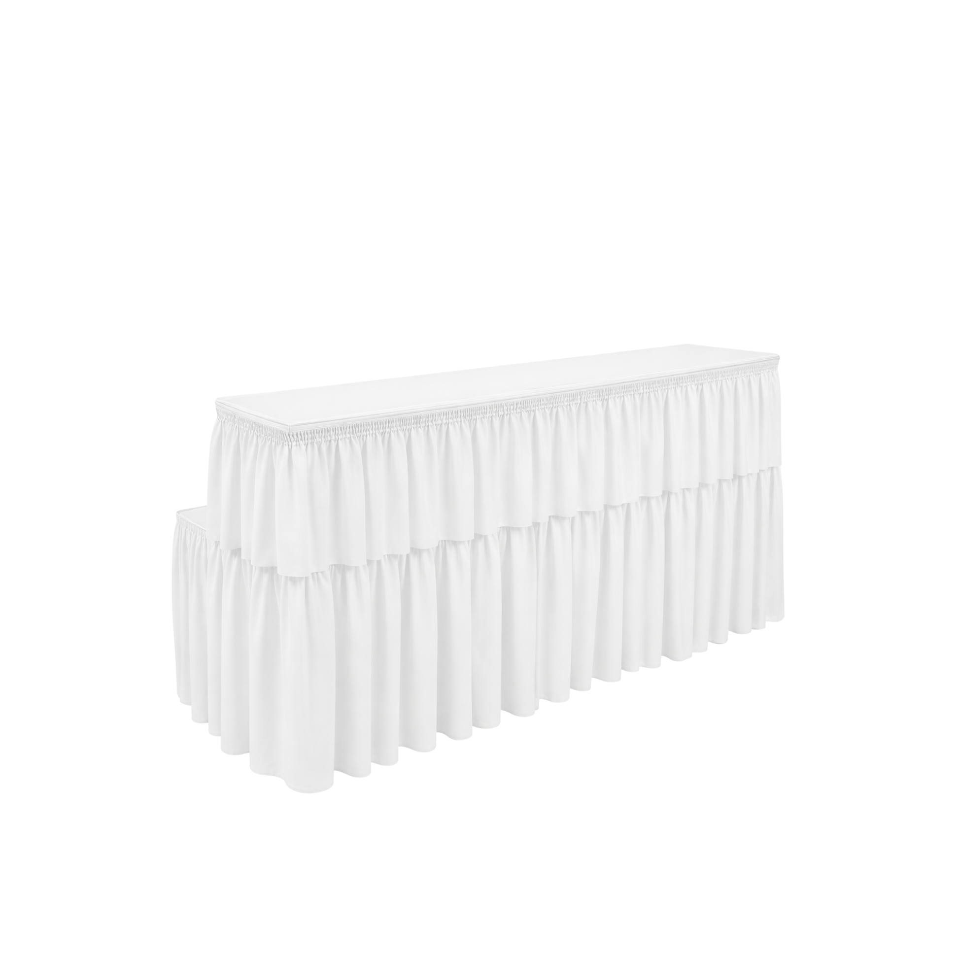 White Skirting for Bar 6’ with Riser