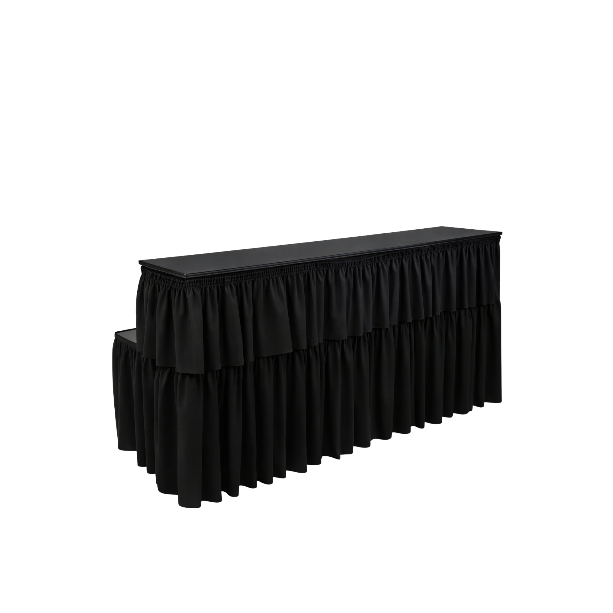 Black Skirting for Bar 6’ with Riser