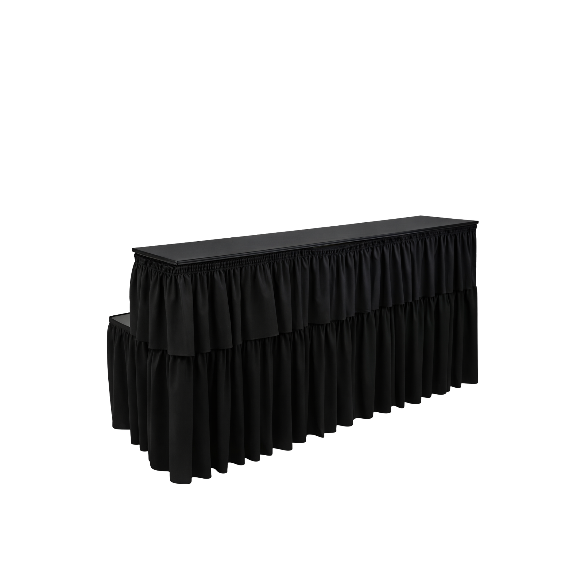 Black Skirting for Bar 6’ with Riser