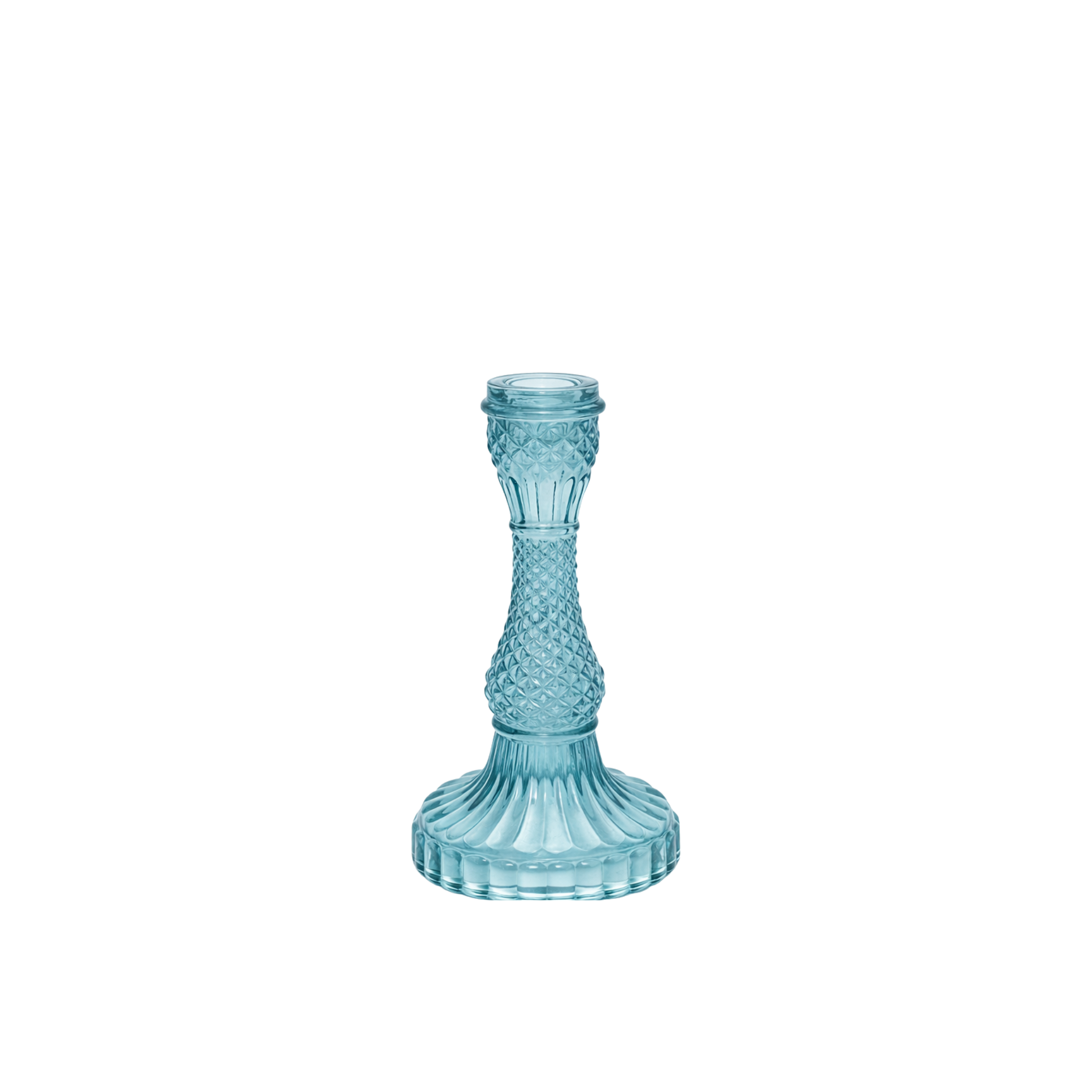 Blue Candle Holder Small 3 1/3" Ø x 6 3/4" H