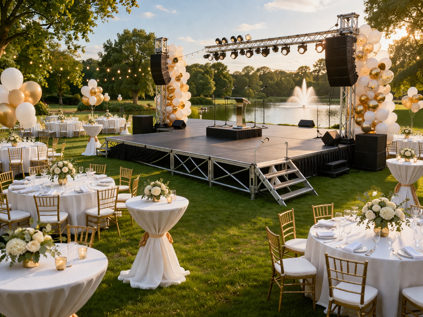 Portable Stage Unit 4'x8' Available in multiple sizes to fit your event layout