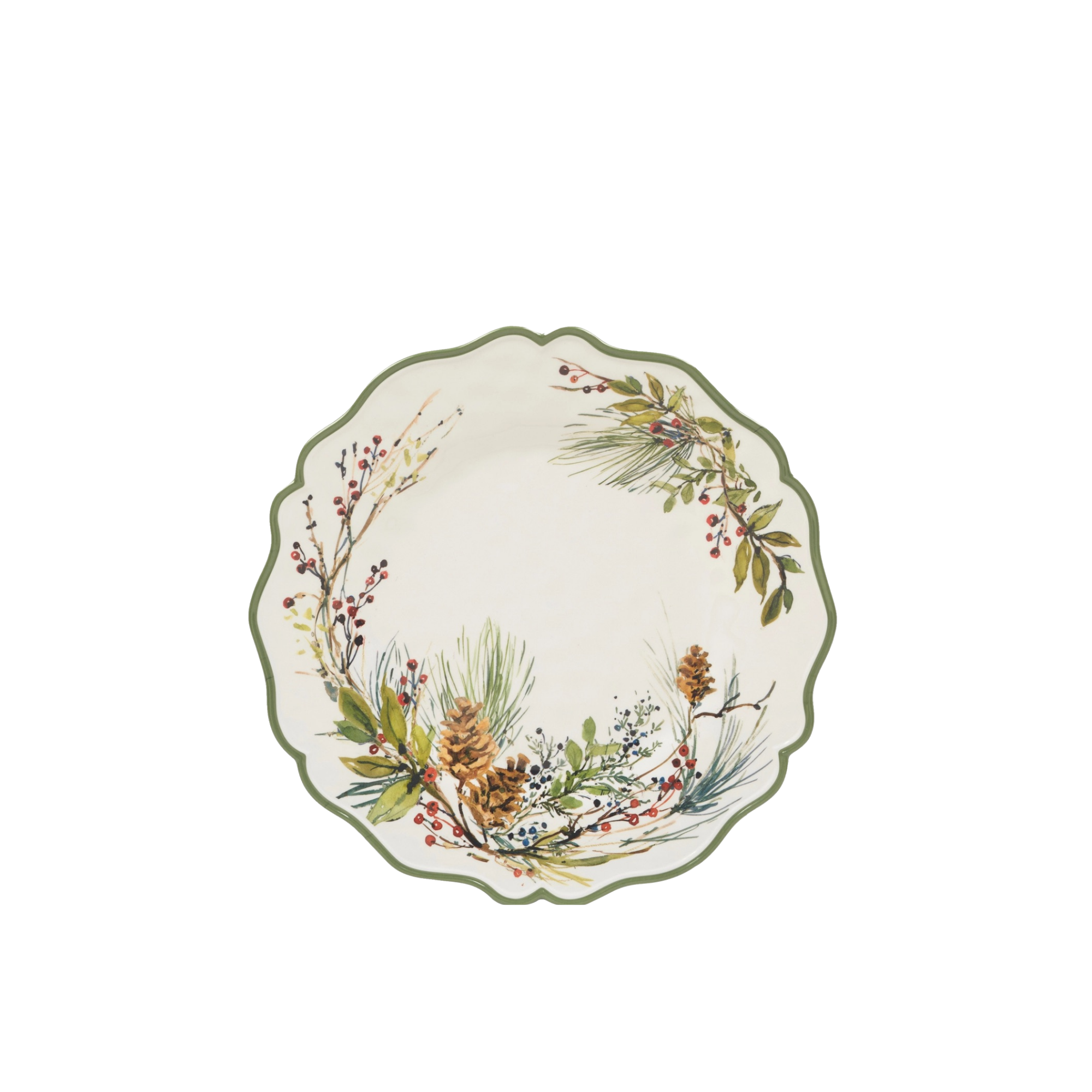 Christmas Winters Forest Melm Round Plate 9”
