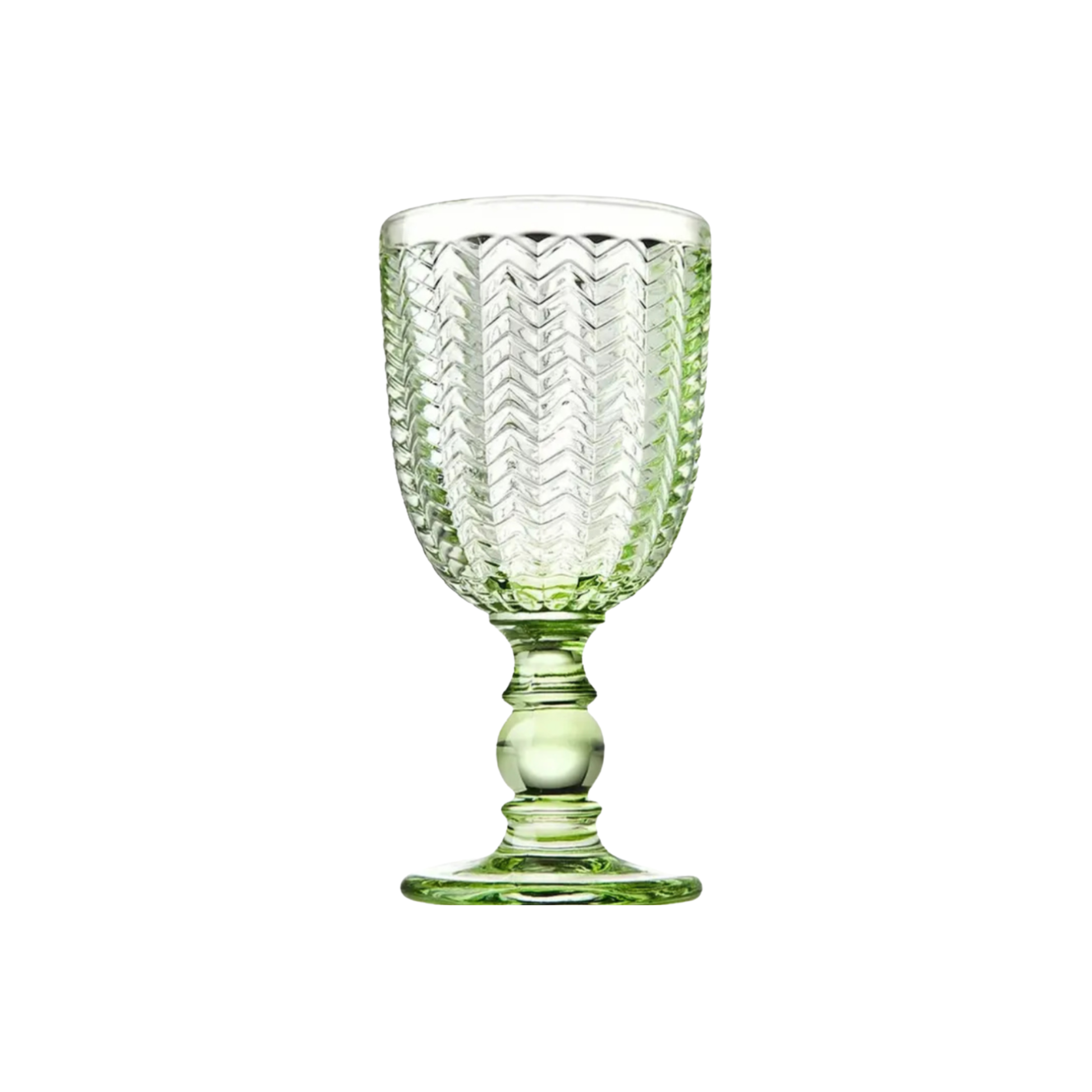 Crystal Green Goblet 6 oz Provided Racks of 16 Price per one