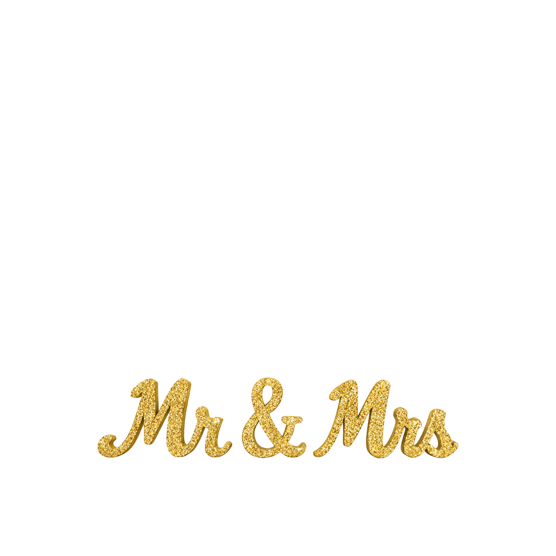 Gold Mr. & Mrs. Sign 7”