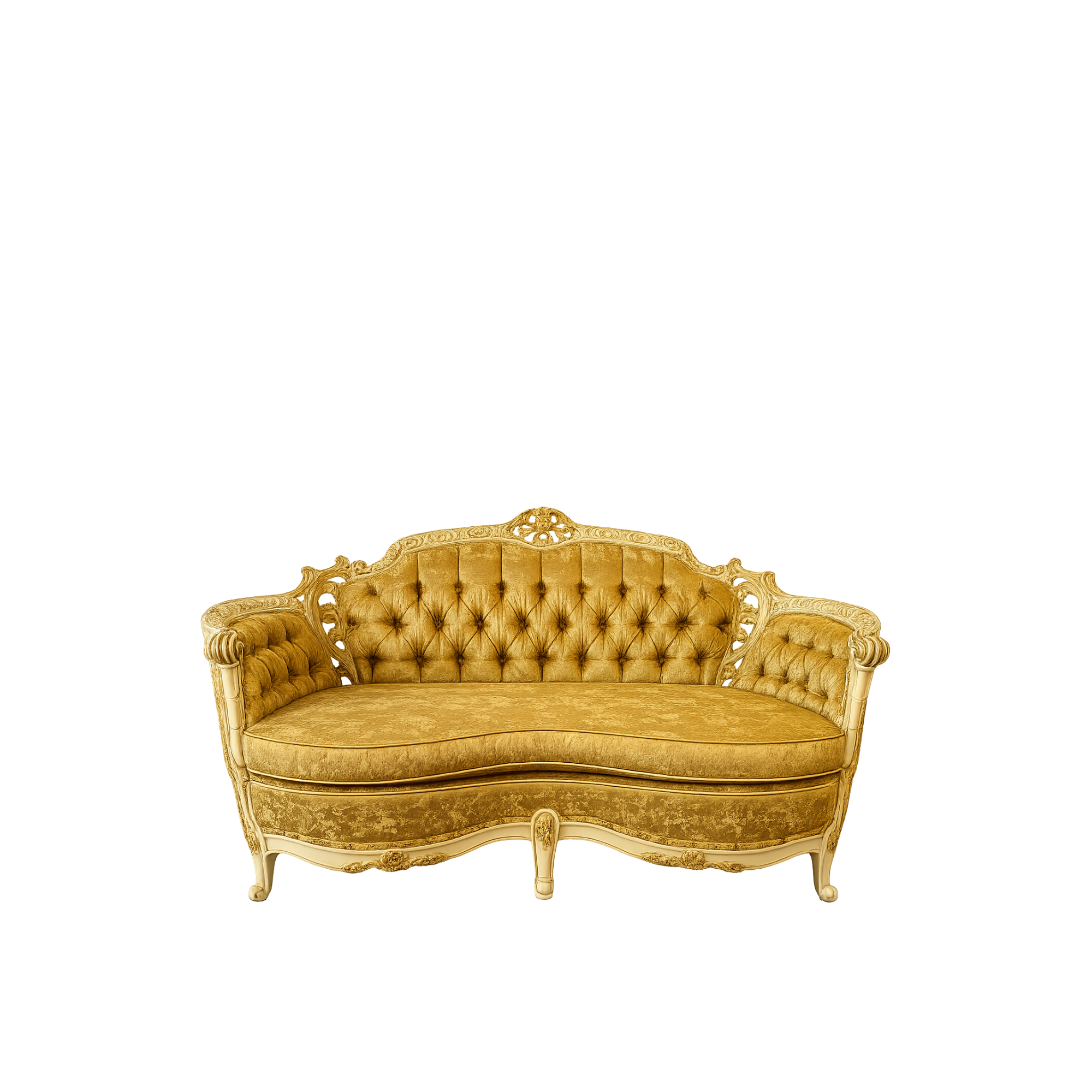 Gold Versailles Loveseat