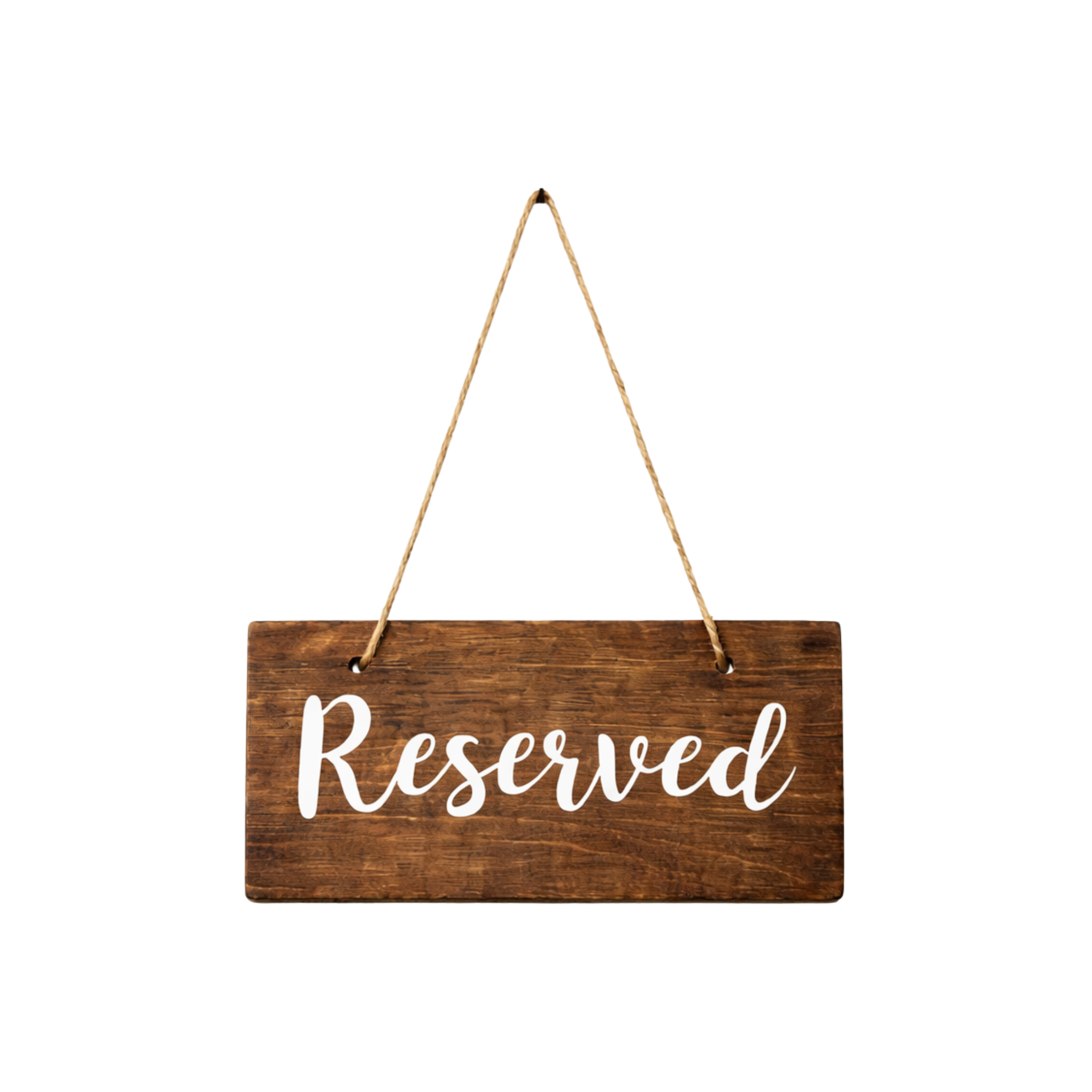 Hanging Wooden Sign "Reserved"