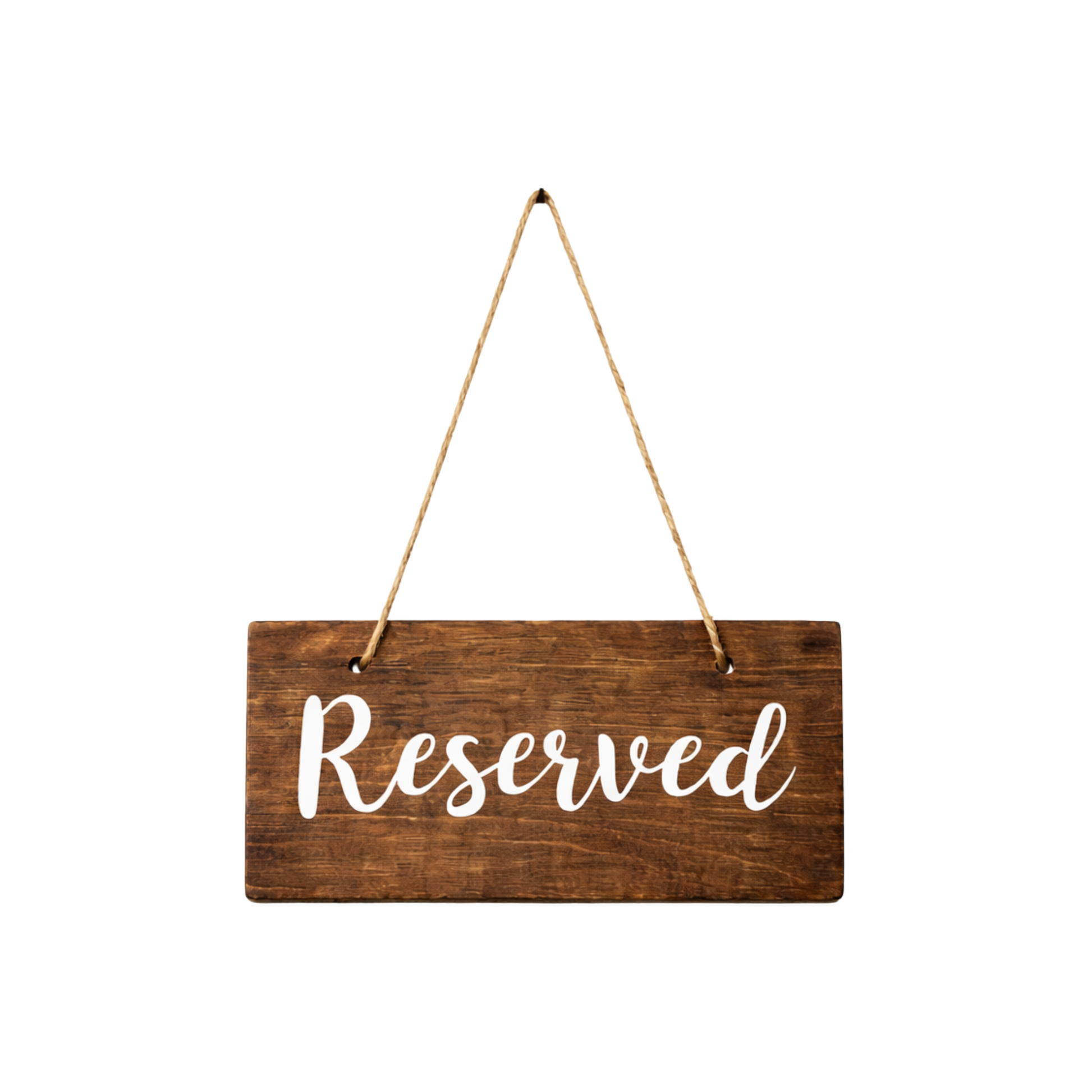Hanging Wooden Sign "Reserved"