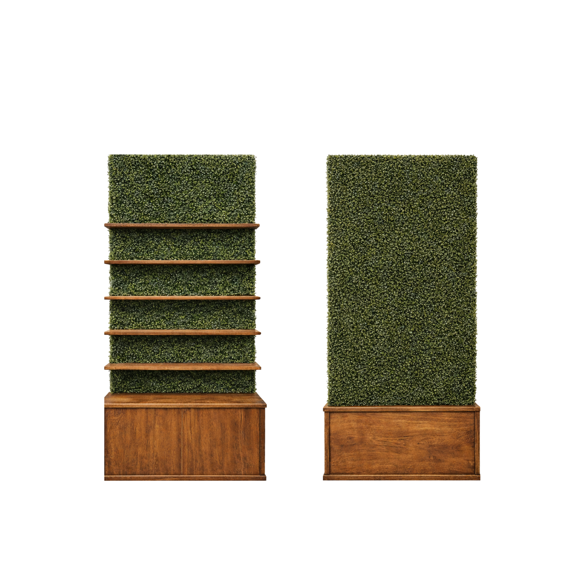 Hedge Wall 4' x 88" w/Wooden Plantar Box Holds up to 80 glasses