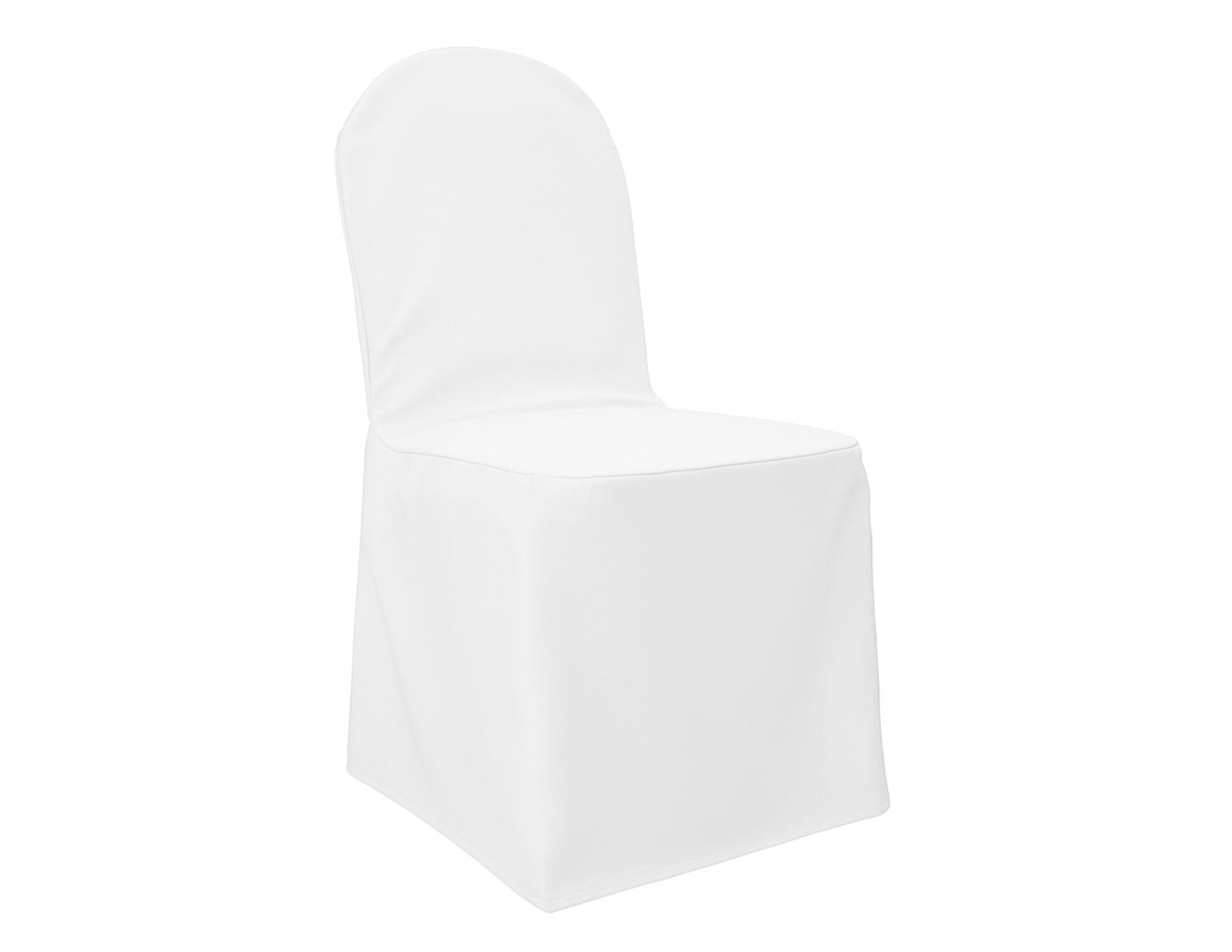 White Solid Banquet Chair Cover