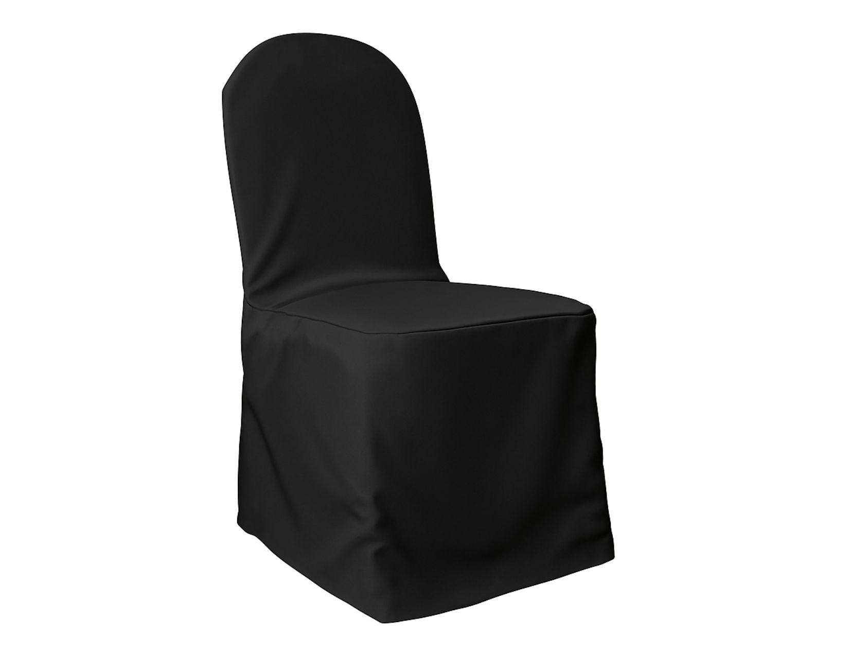 Black Solid Banquet Chair Cover