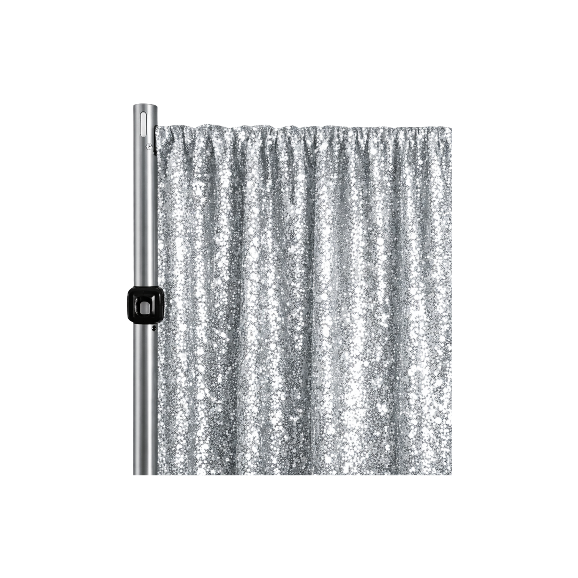 Silver Sequin Drapery Panel (Fabric Only)