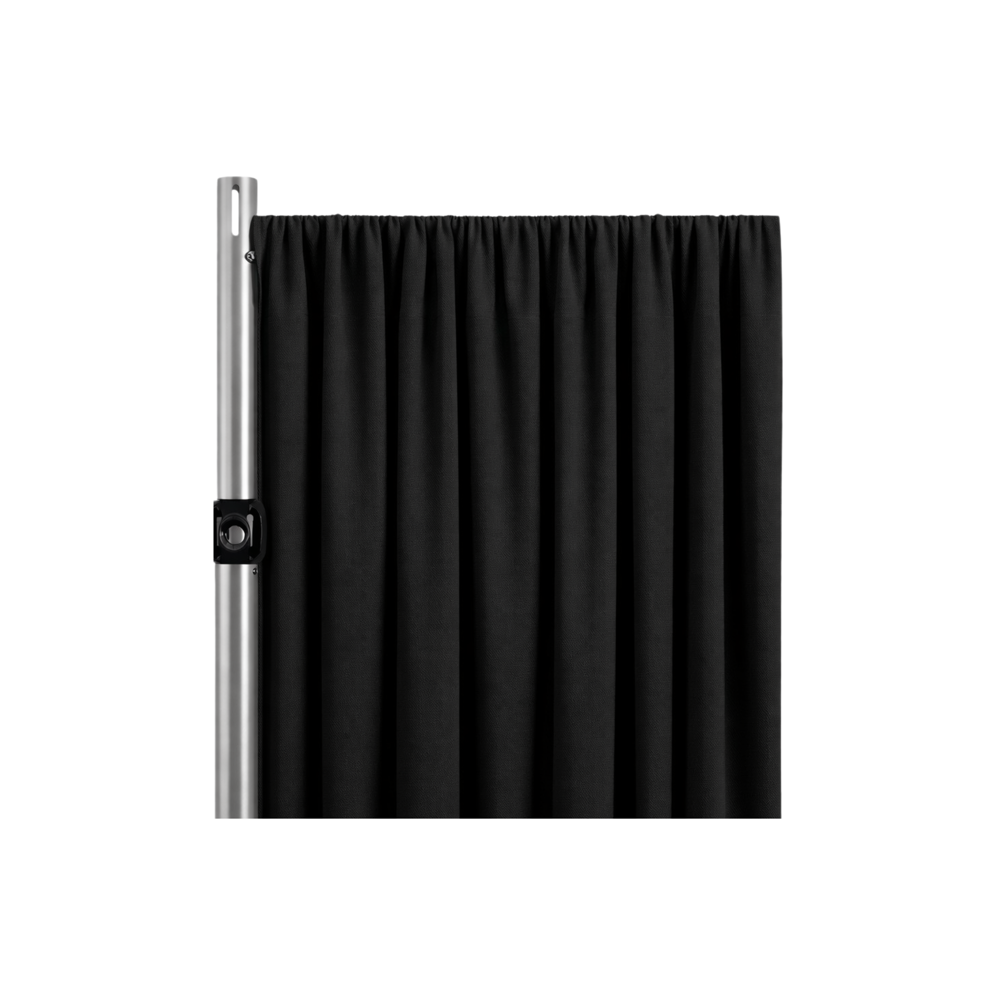 Black Scuba Polyester Drapery Panel (Fabric Only)