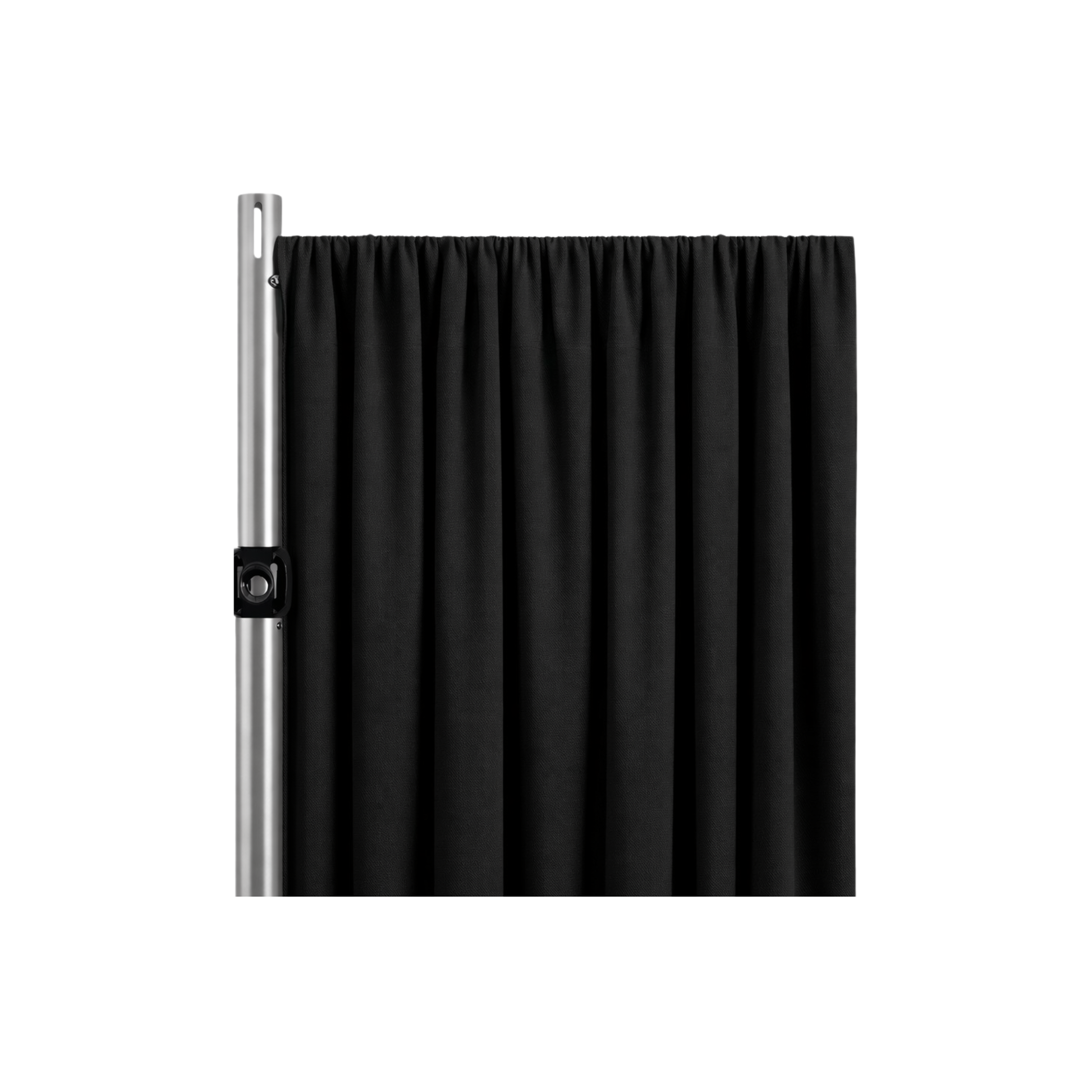 Black Scuba Polyester Drapery Panel (Fabric Only)