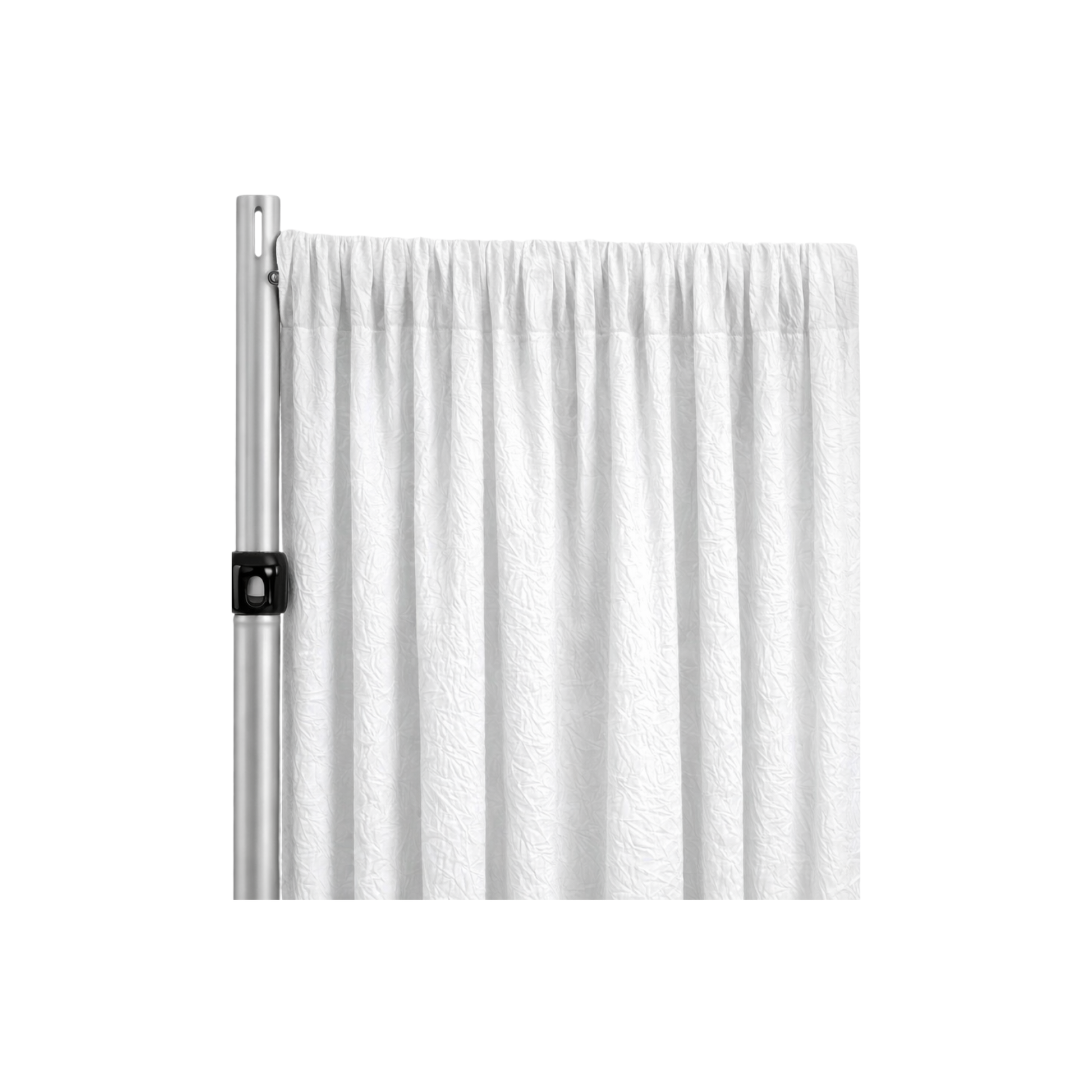White Crinkle Drapery Panel (Fabric Only)
