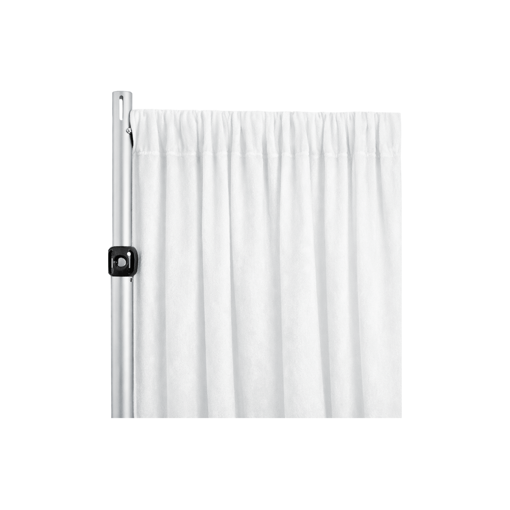 White Velvet Drapery Panel (Fabric Only)