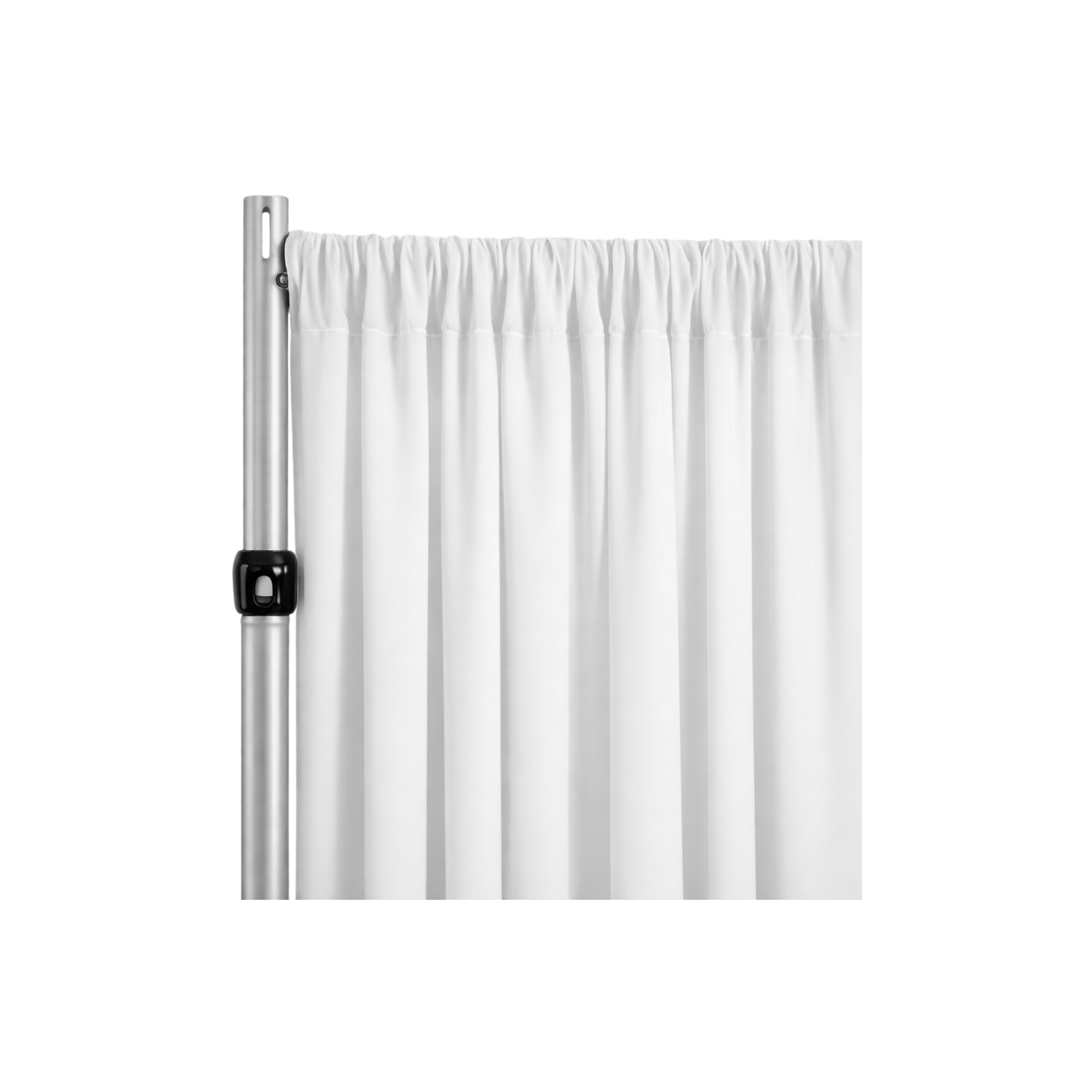 White Scuba Polyester Drapery Panel (Fabric Only)