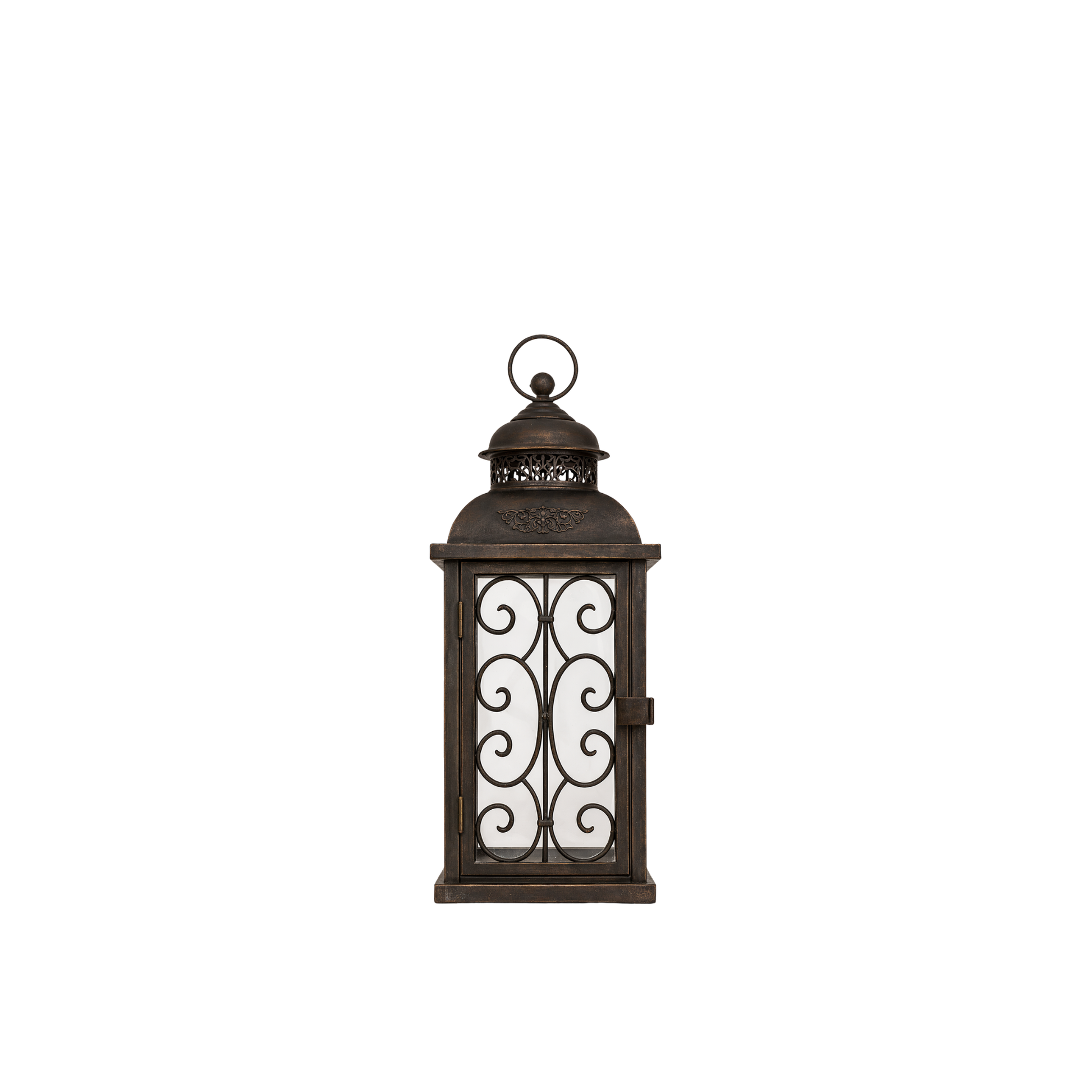 Lantern Brown & Black Metal 11” 1/2