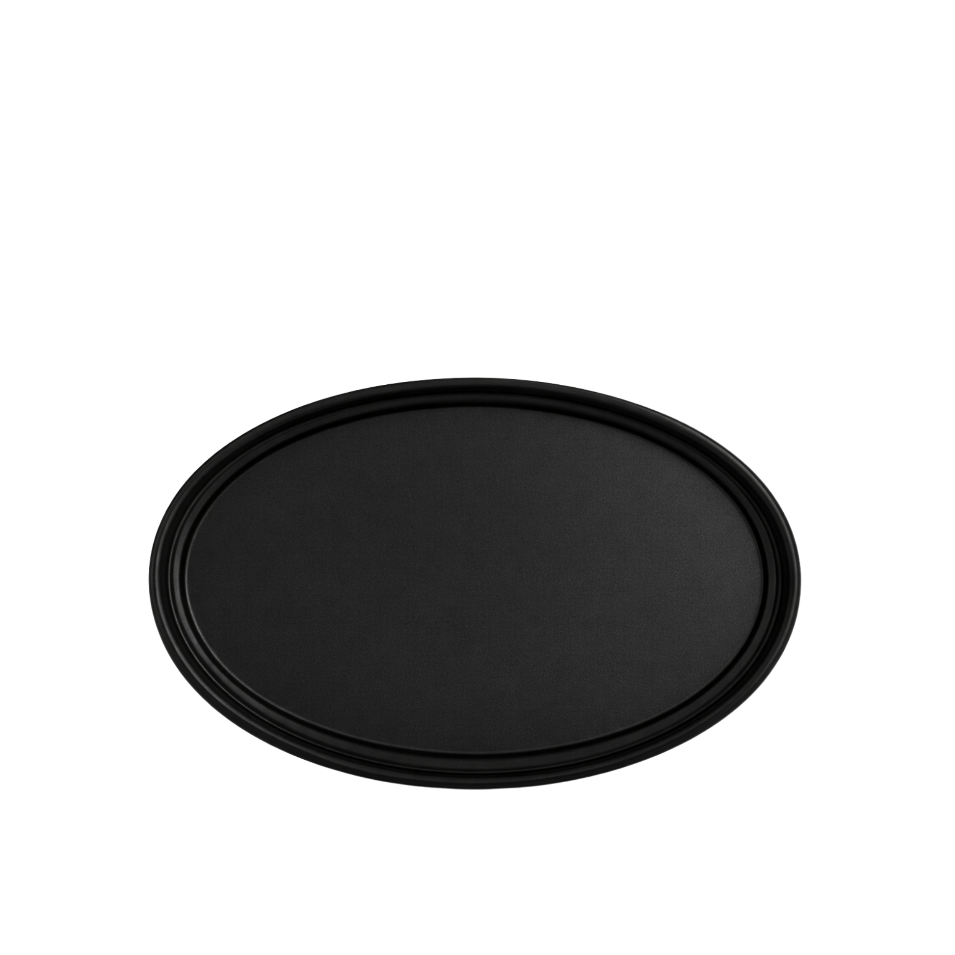 Large Black Oval Serving Tray