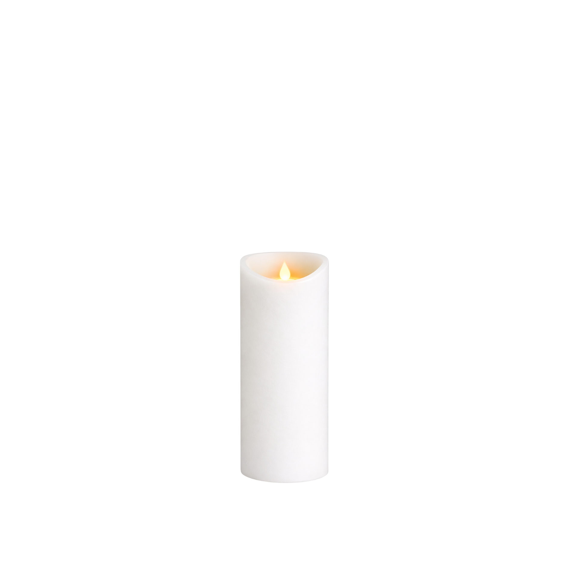 Large White Plastic LED Candle 9”