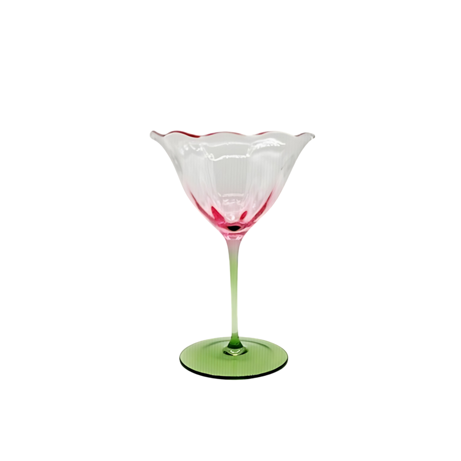 Lily Pink & Green Martini&Cocktail Glass 3oz - Provided Racks of  16 Price per One