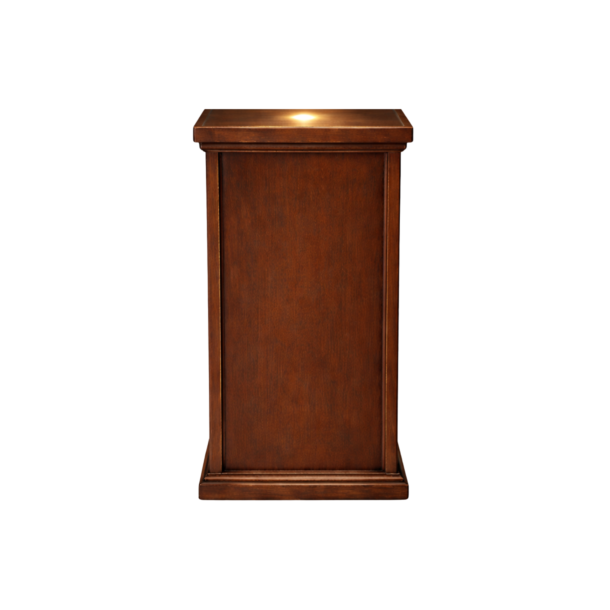 Mahogany Wooden Market Lighting Pedestal