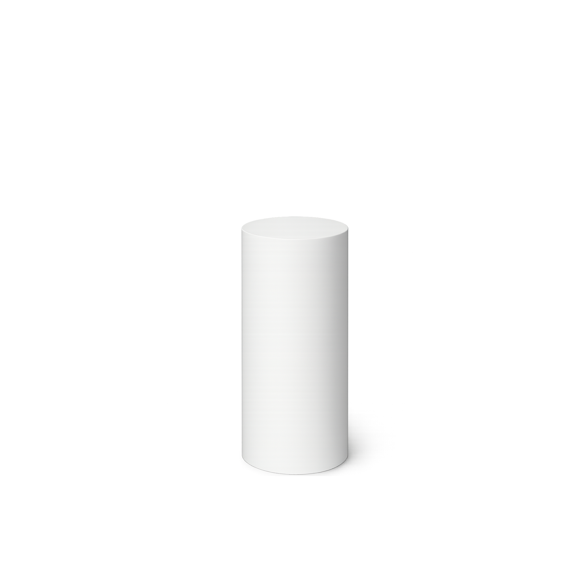Metal Cylinder Pedestal Display White S: 12 "x 21 1/2