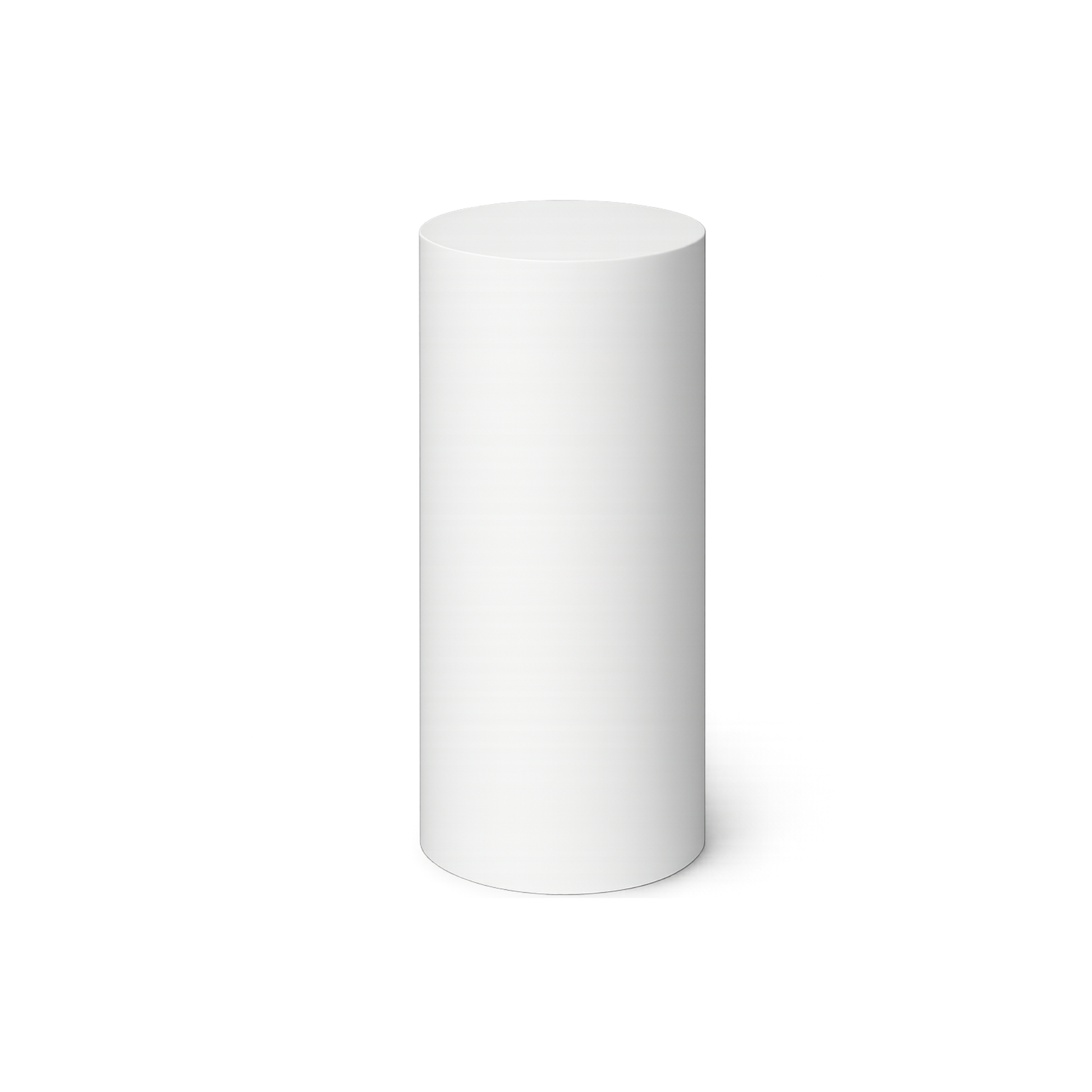 Metal Cylinder Pedestal Display White  XL: 15 1/2" x 35 1/2