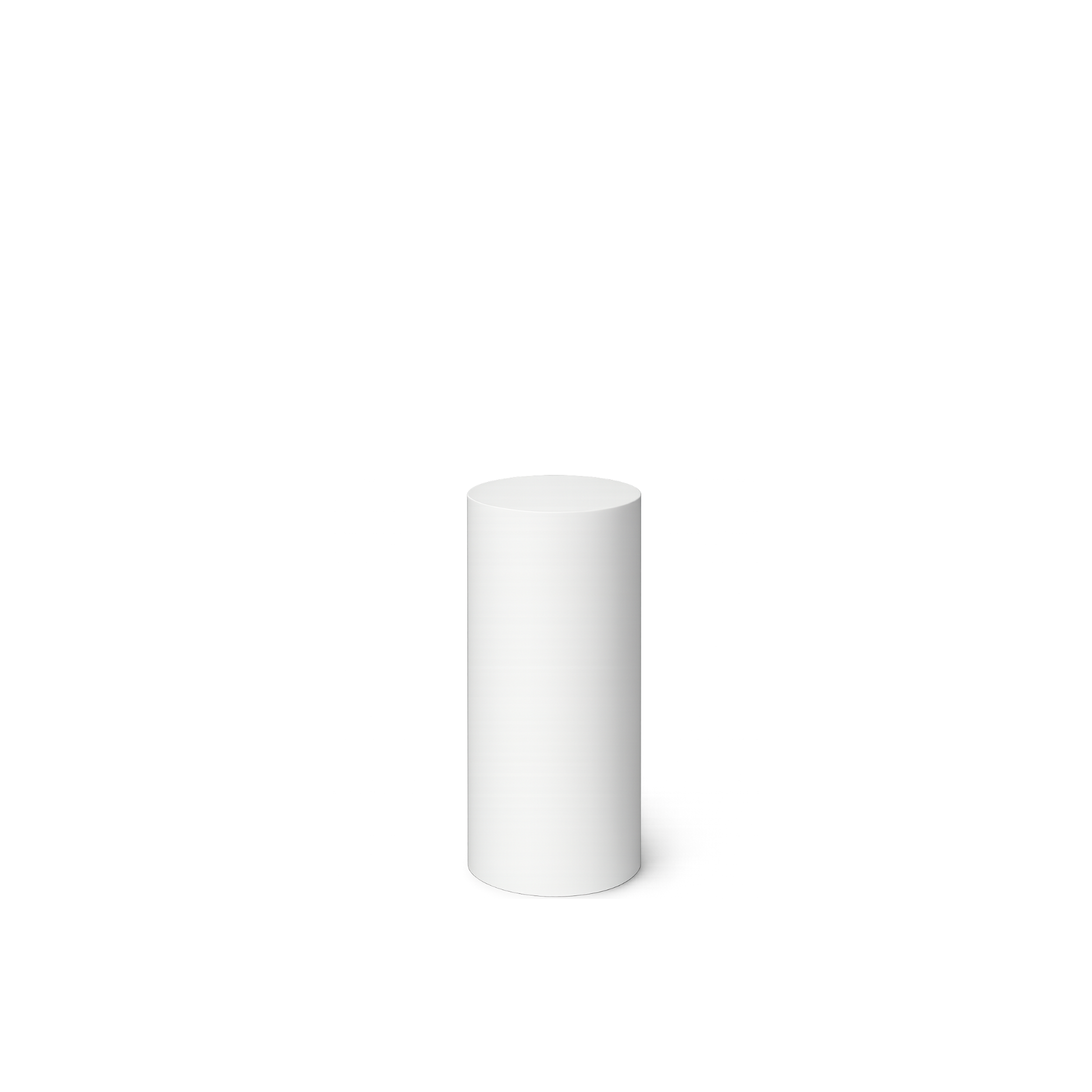Metal Cylinder Pedestal Display White XS: 10 3/4" x 20
