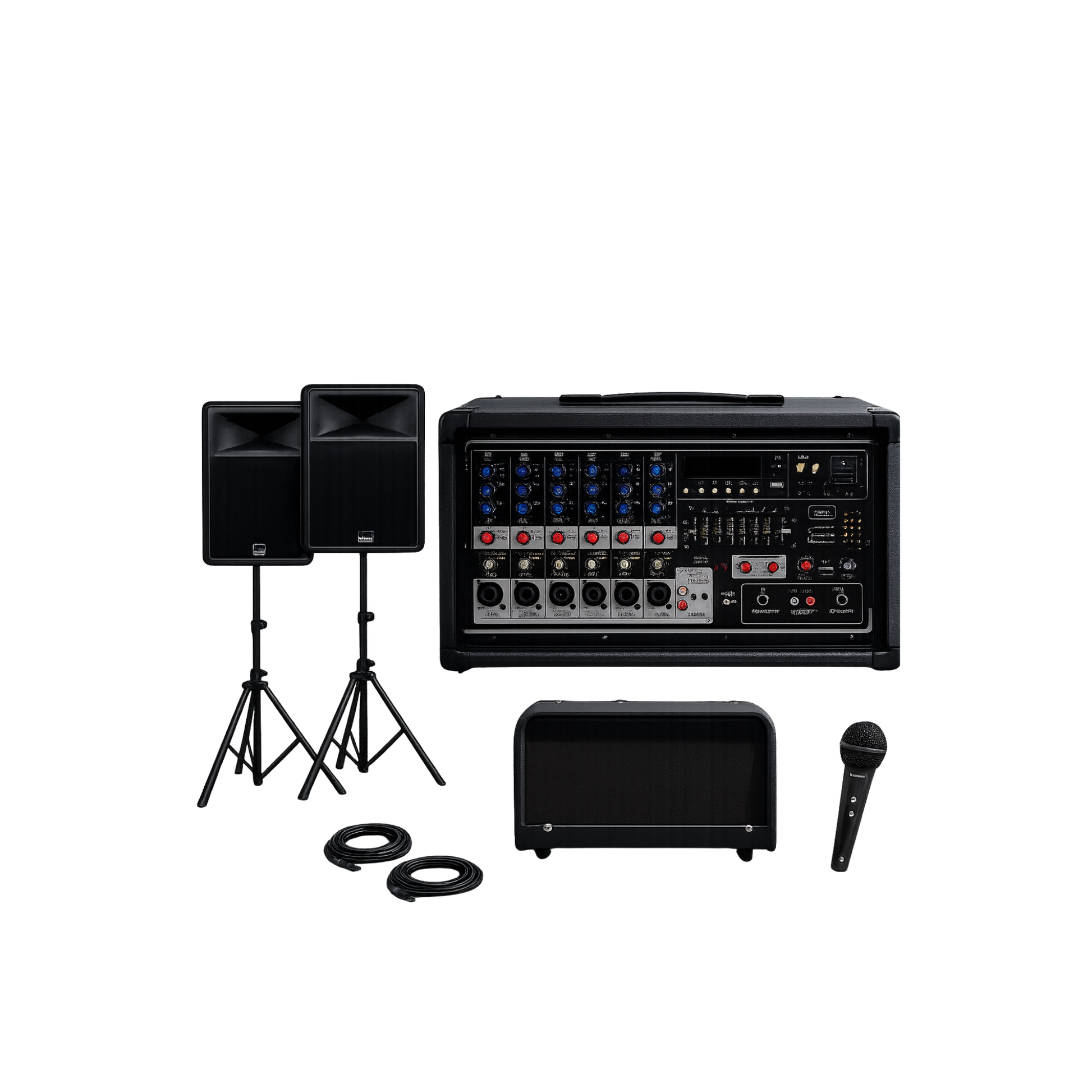 PA System 1 Wireless Mic, 2 Speakers