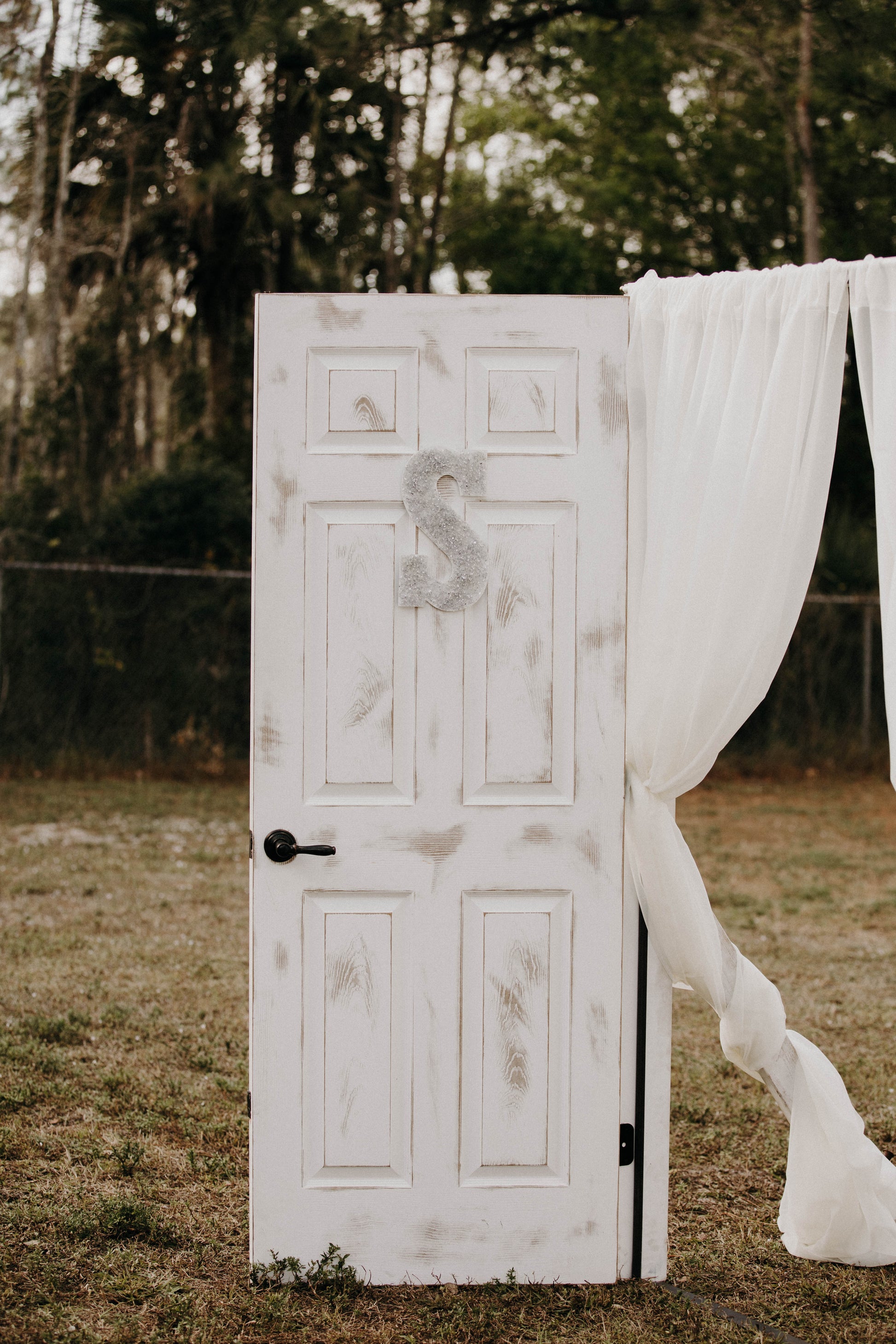 Vintage Wooden Double Door Arbor w/stakes