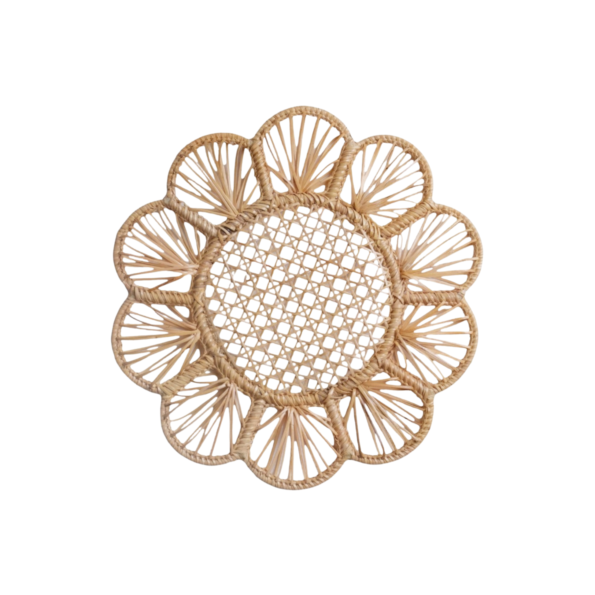Rattan Woven Wicker Straw Charger Plate 13.7”