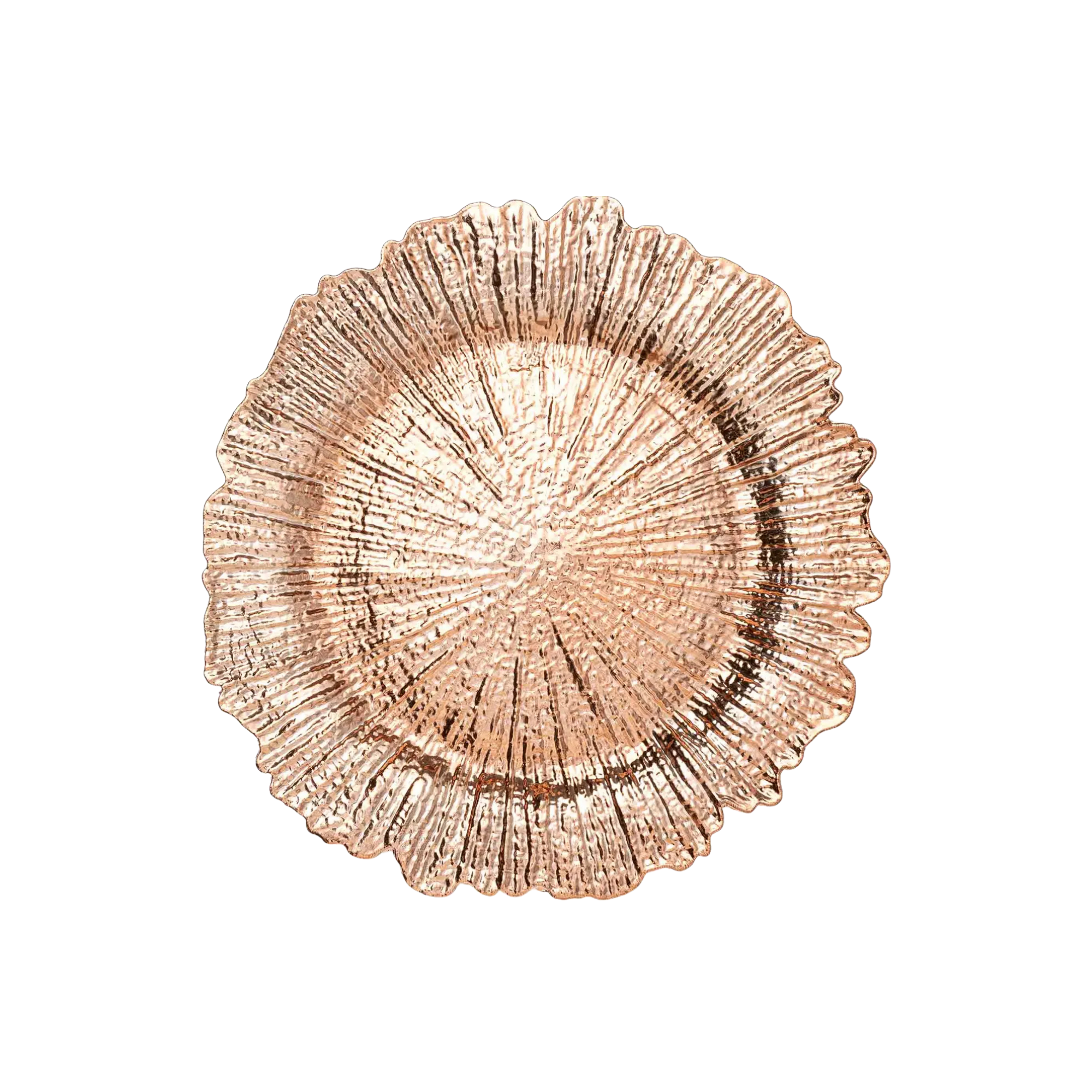 Rose Gold Reef Charger Plate 13”