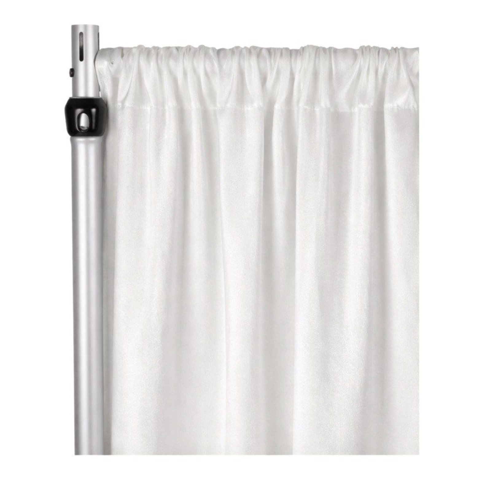 White Velvet Pipe Drapery 22FT