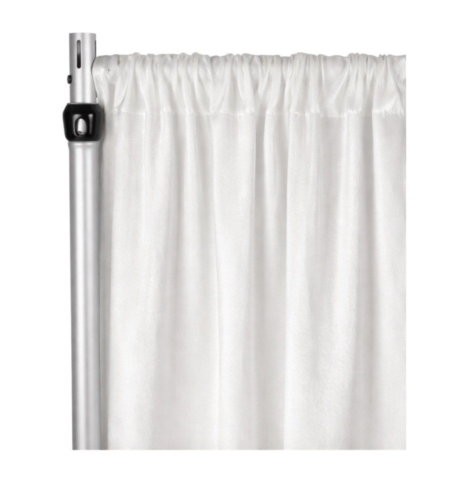 White Velvet Pipe Drapery 22FT