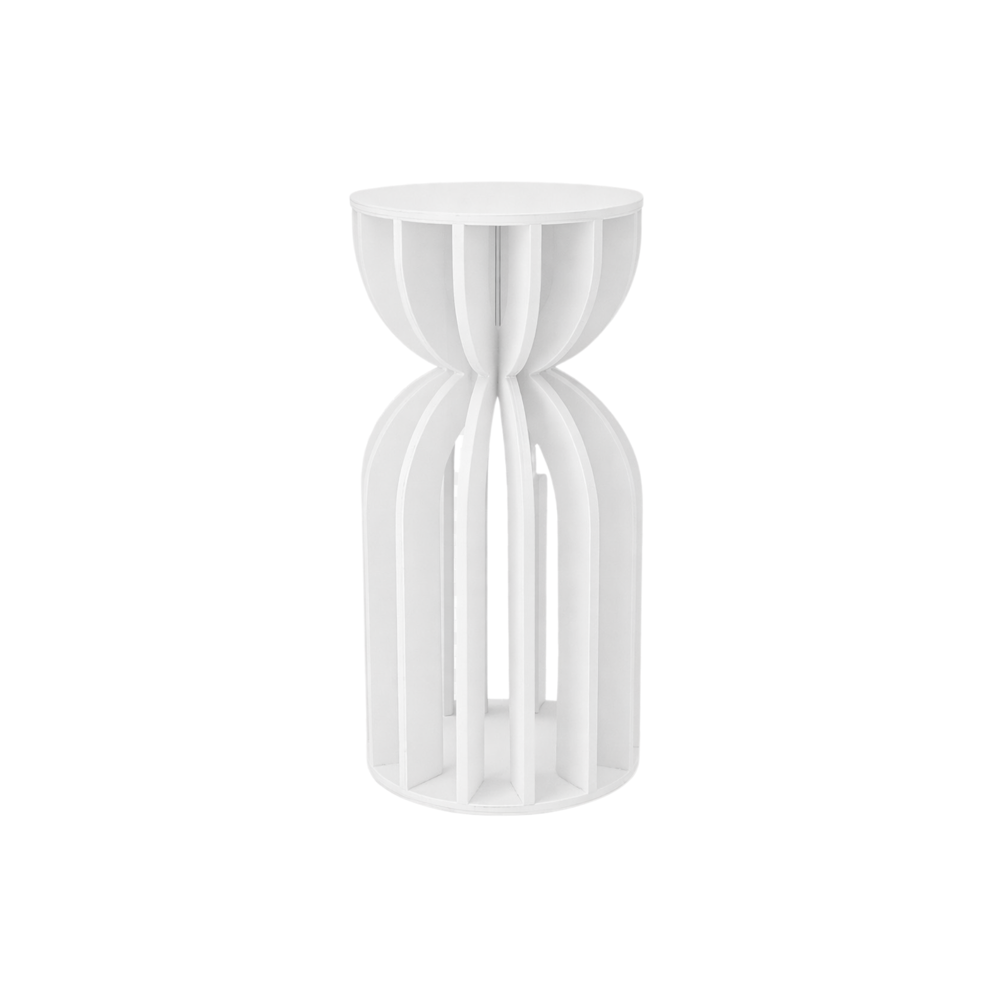 Slatted Plinth Pedestal Table 18" x 36" (Request customize color)