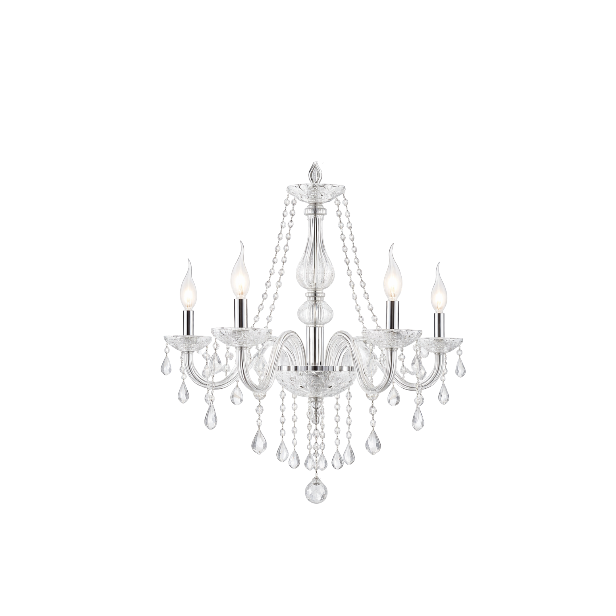 Small Crystal Chandelier 23” w/Dimmer