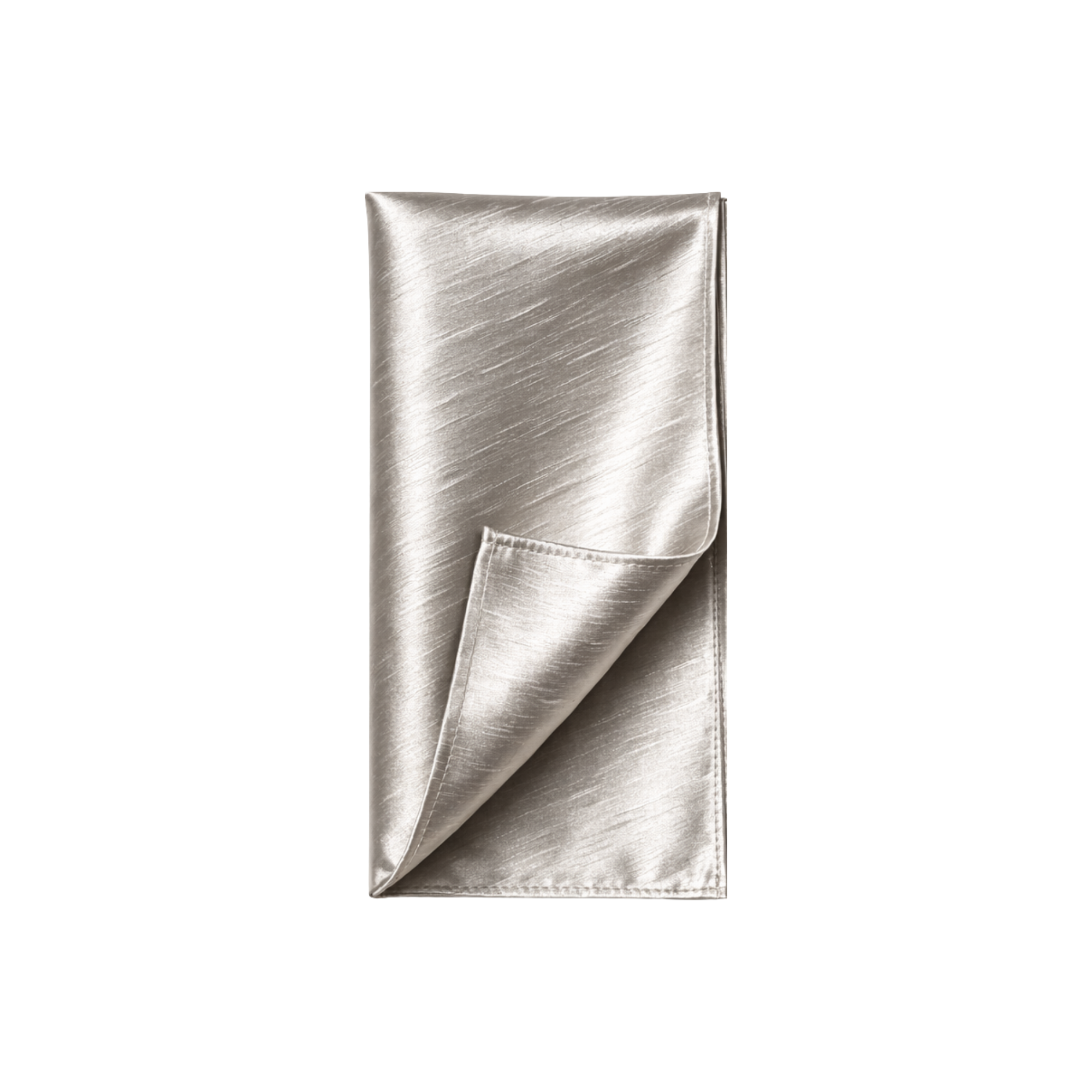 Silver Shantung satin