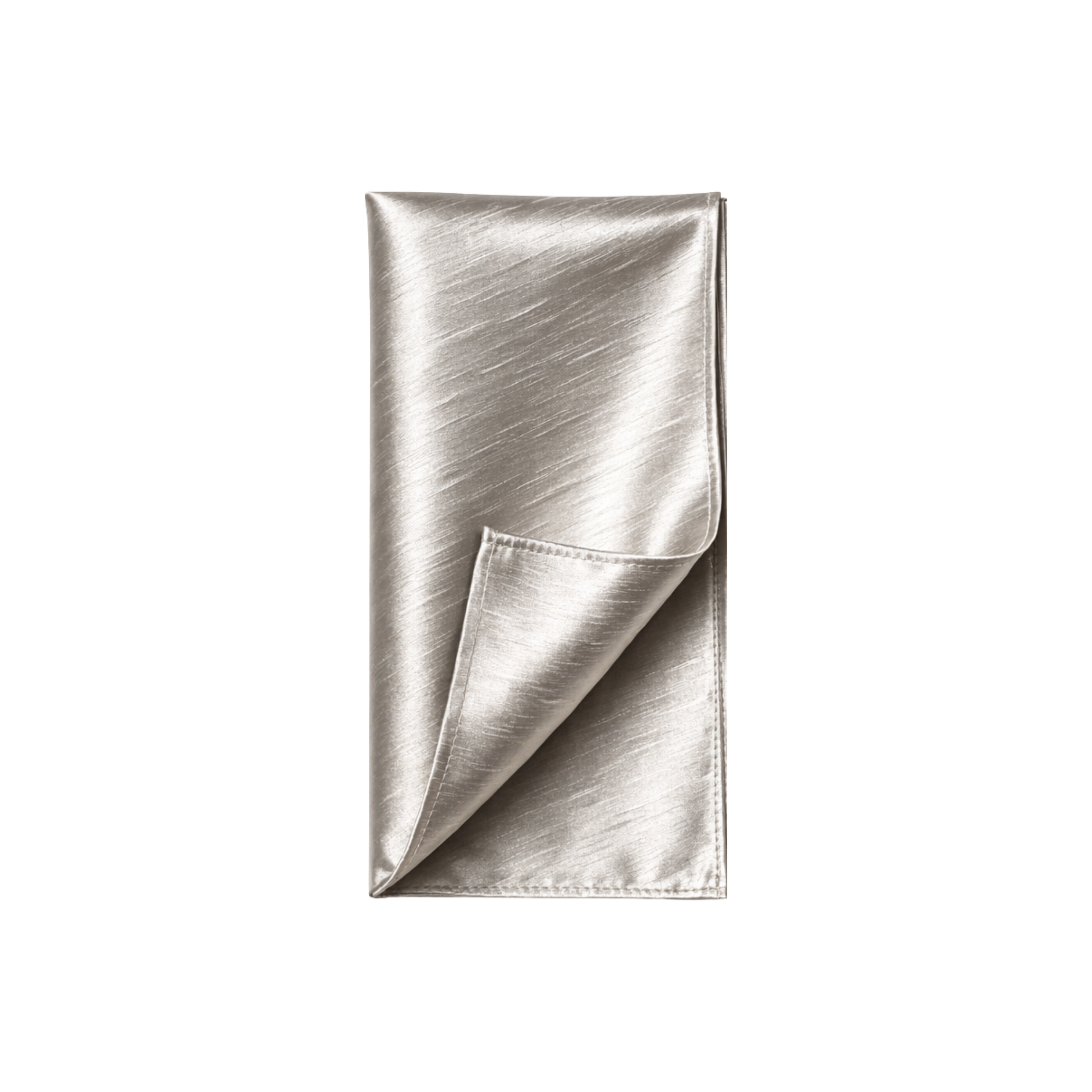 Silver Shantung satin
