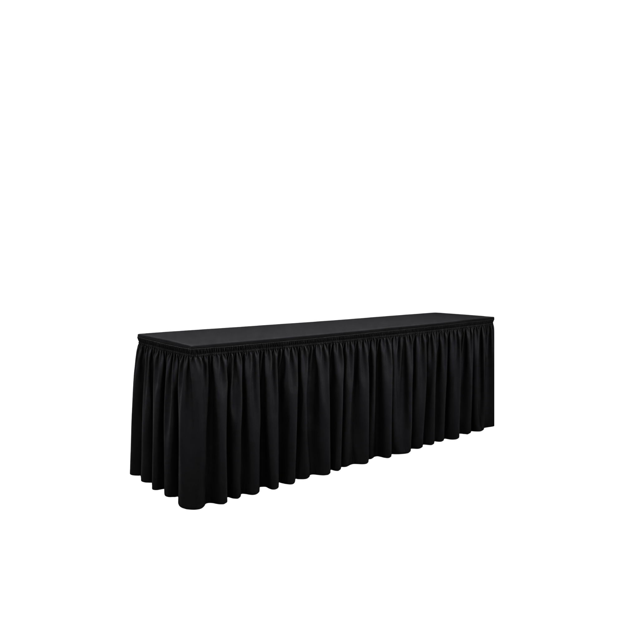 Black Polyester Table Skirting 14’