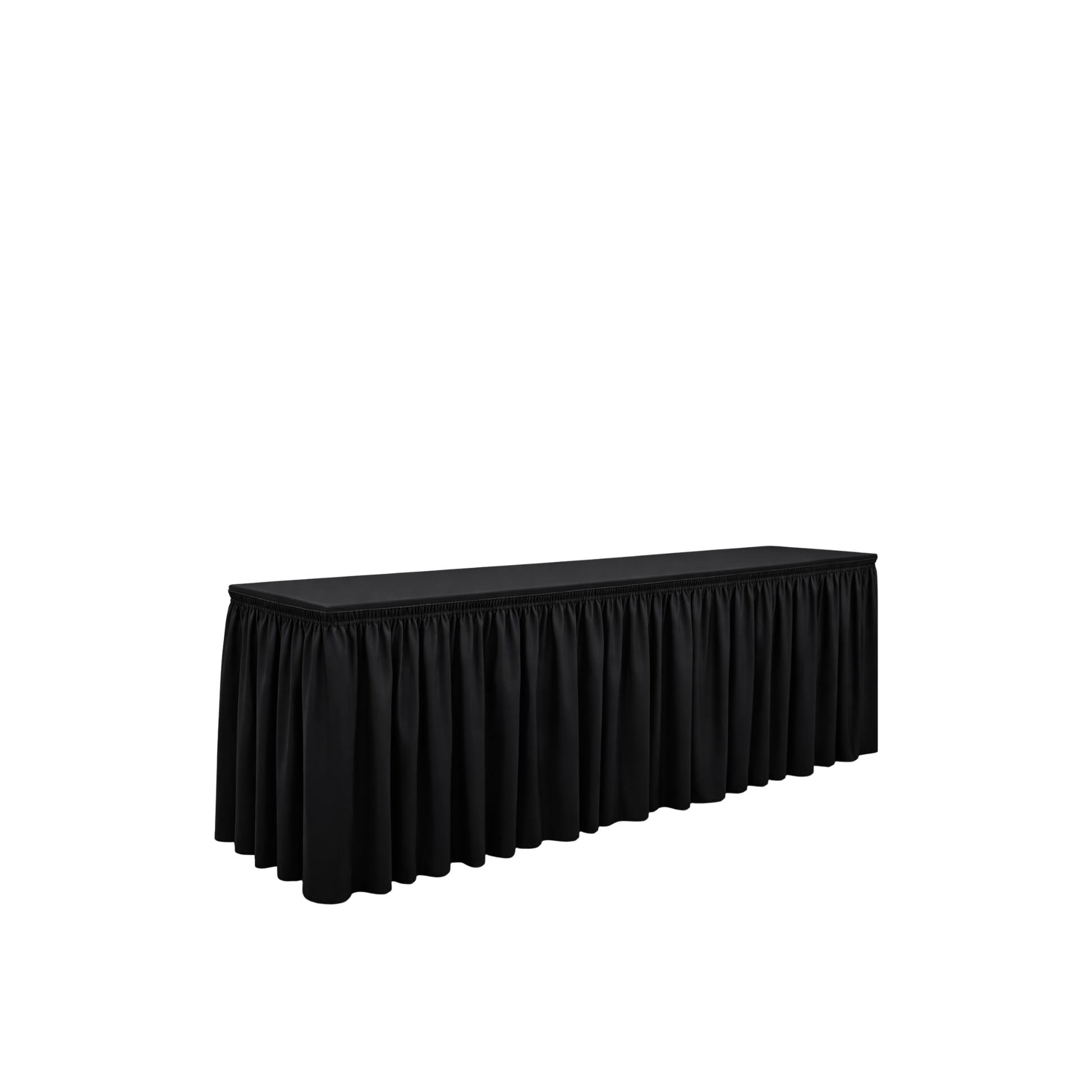 Black Polyester Table Skirting 17’