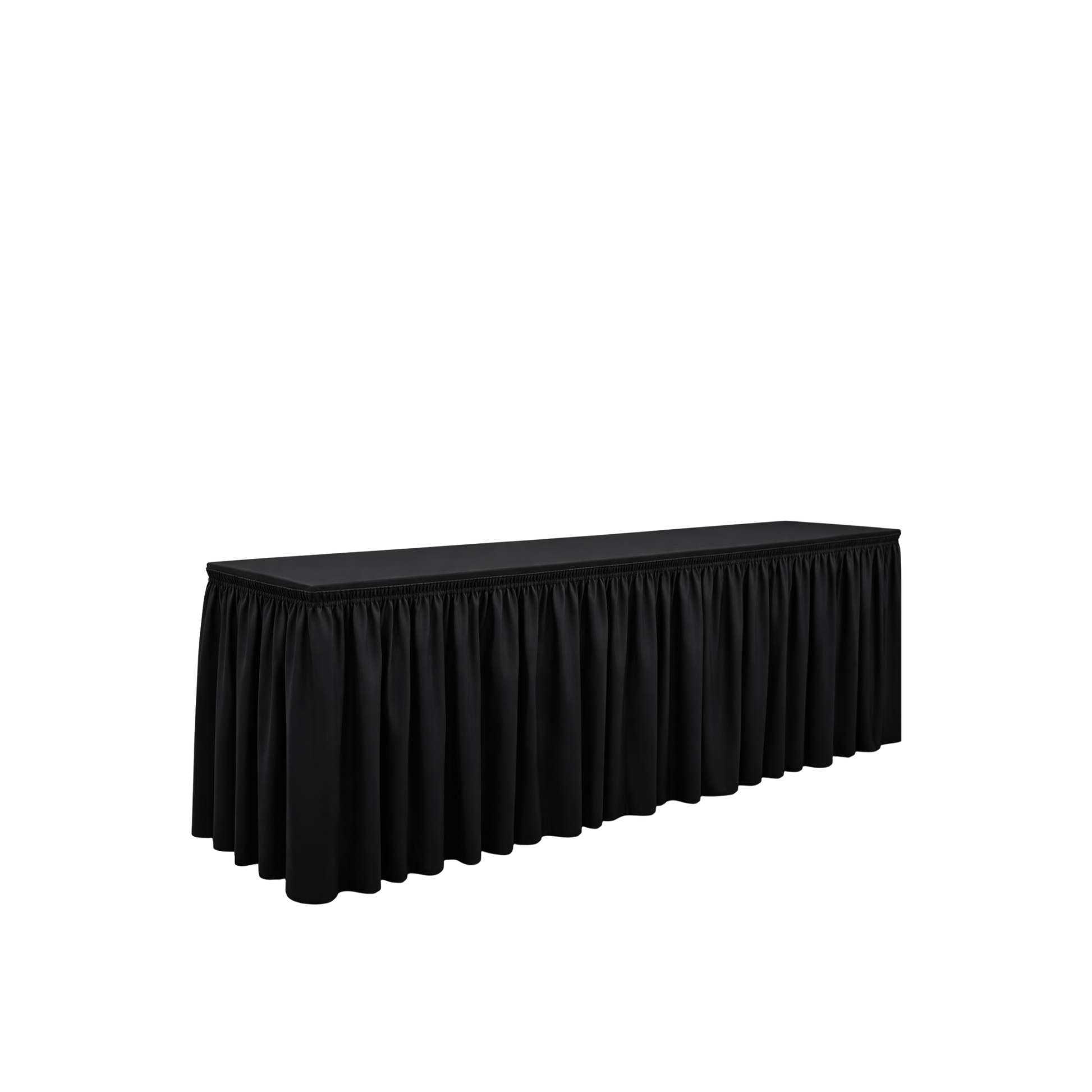 Black Polyester Table Skirting 21'