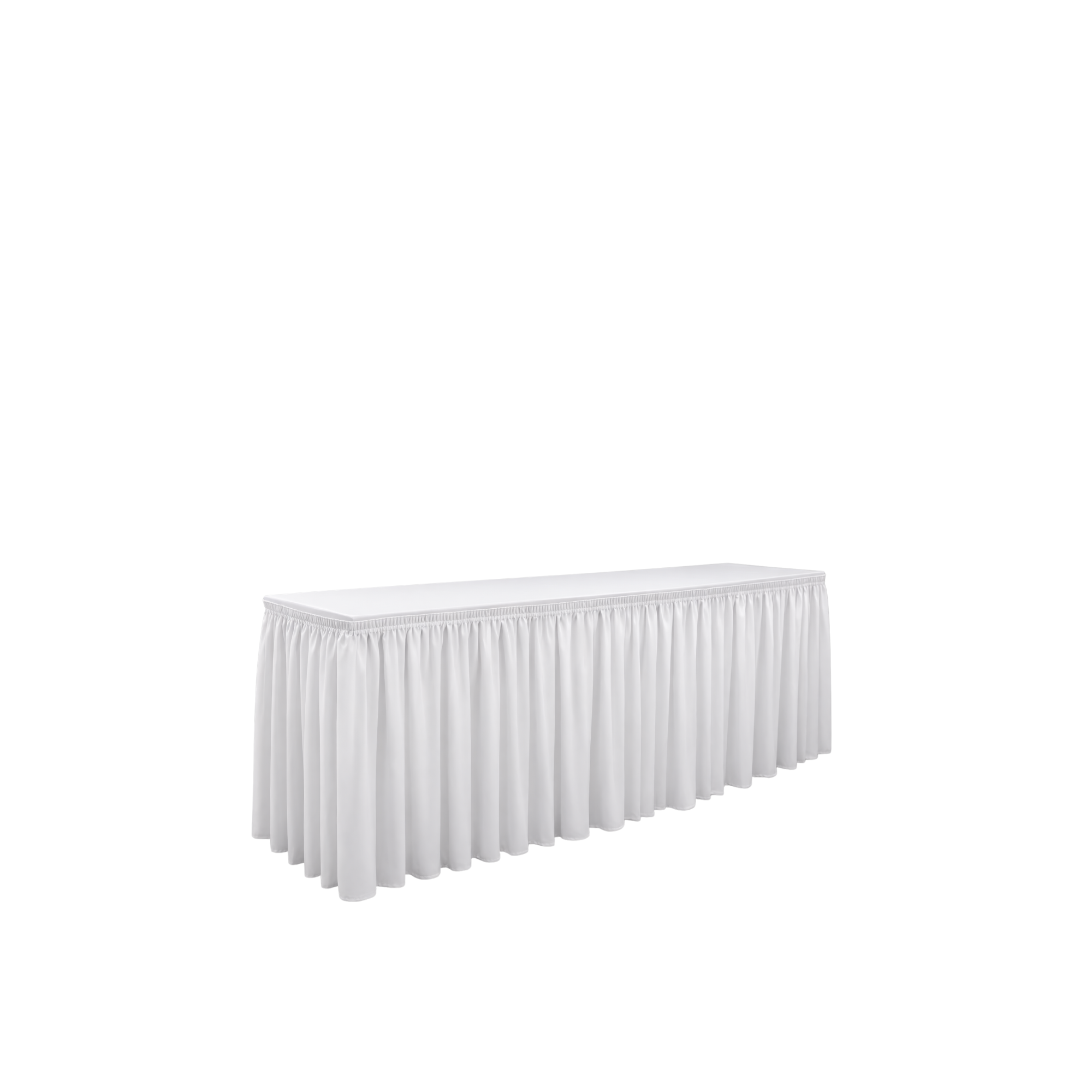 White Polyester Table Skirting 6’